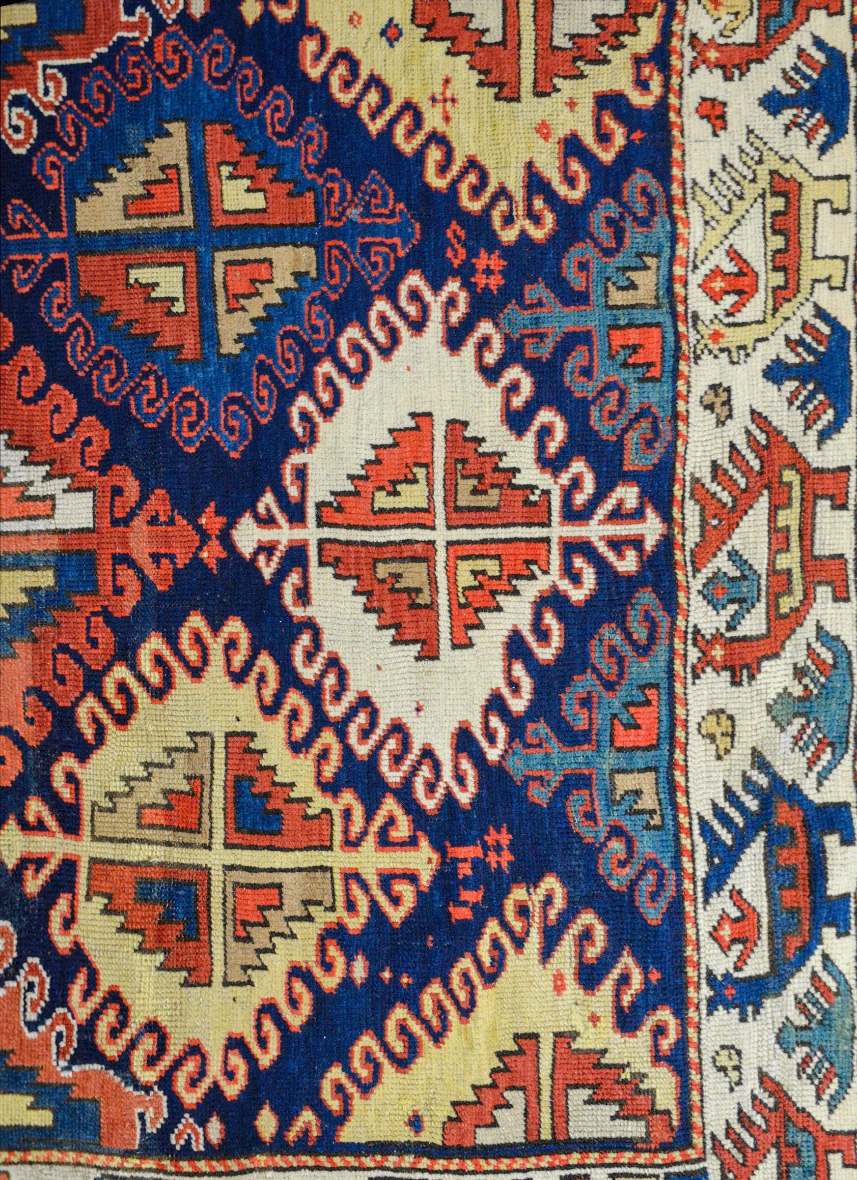 Kazak-Teppich aus dem späten 19. (19. Jahrhundert)