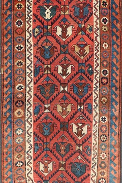 Late 19th Century Kazak Runner Featuring All-Over Geometric Tribal Motifs