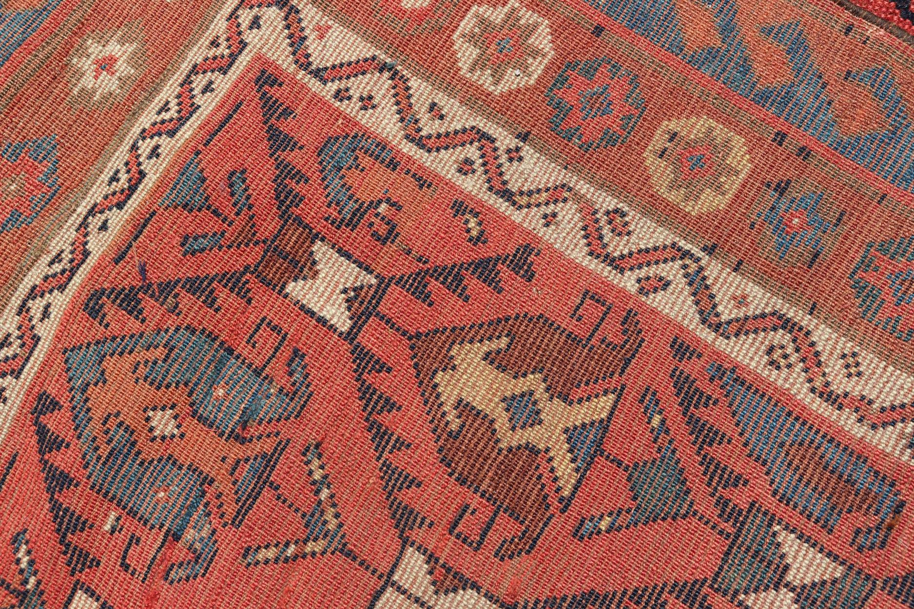 Late 19th Century Kazak Runner Featuring All-Over Geometric Tribal Motifs For Sale 3