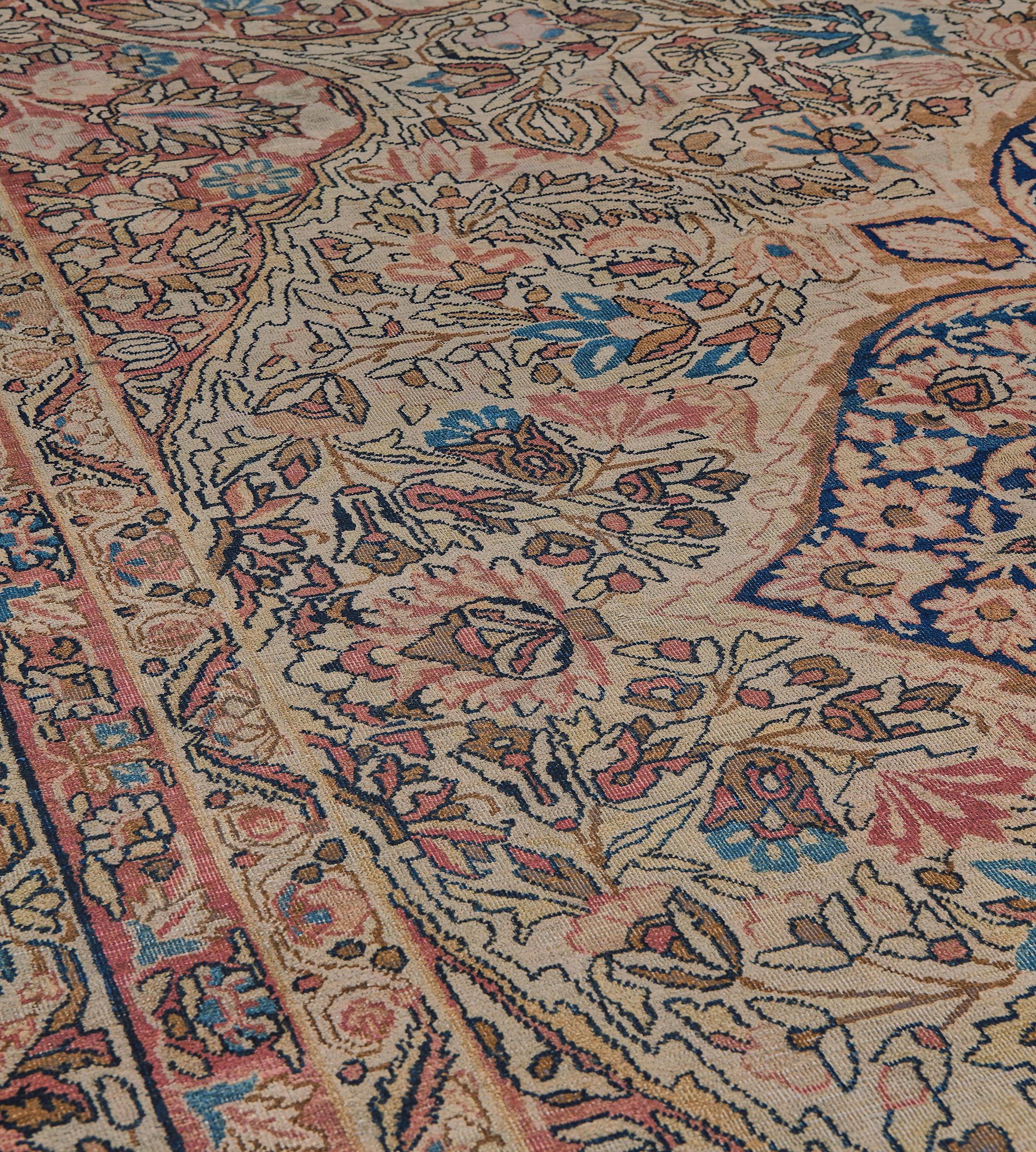 Persian Late 19th Century Kerman Rug from South East Persia For Sale