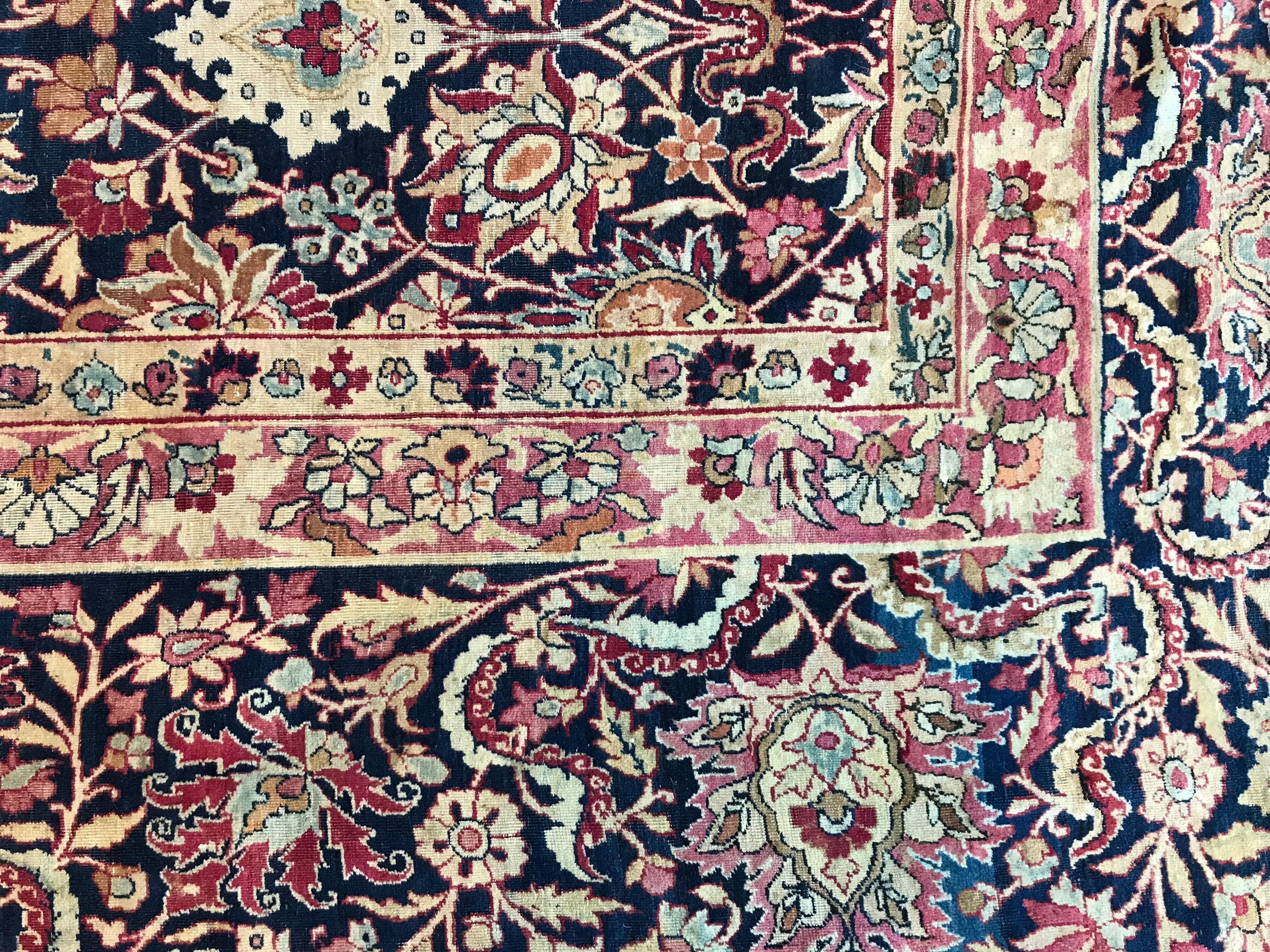 Late 19th Century Kerman Rug from South East Persia For Sale 1