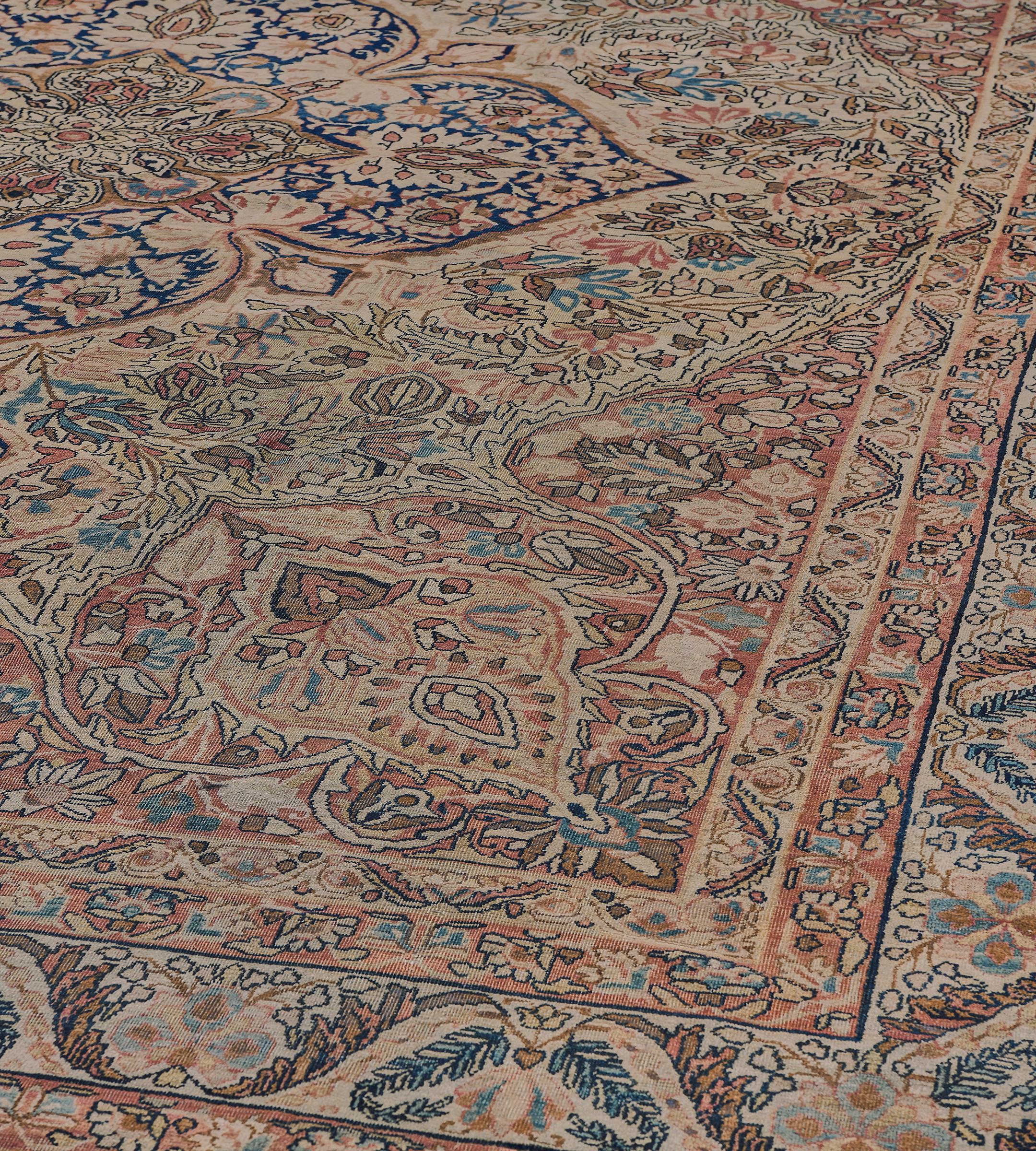 Late 19th Century Kerman Rug from South East Persia For Sale 2