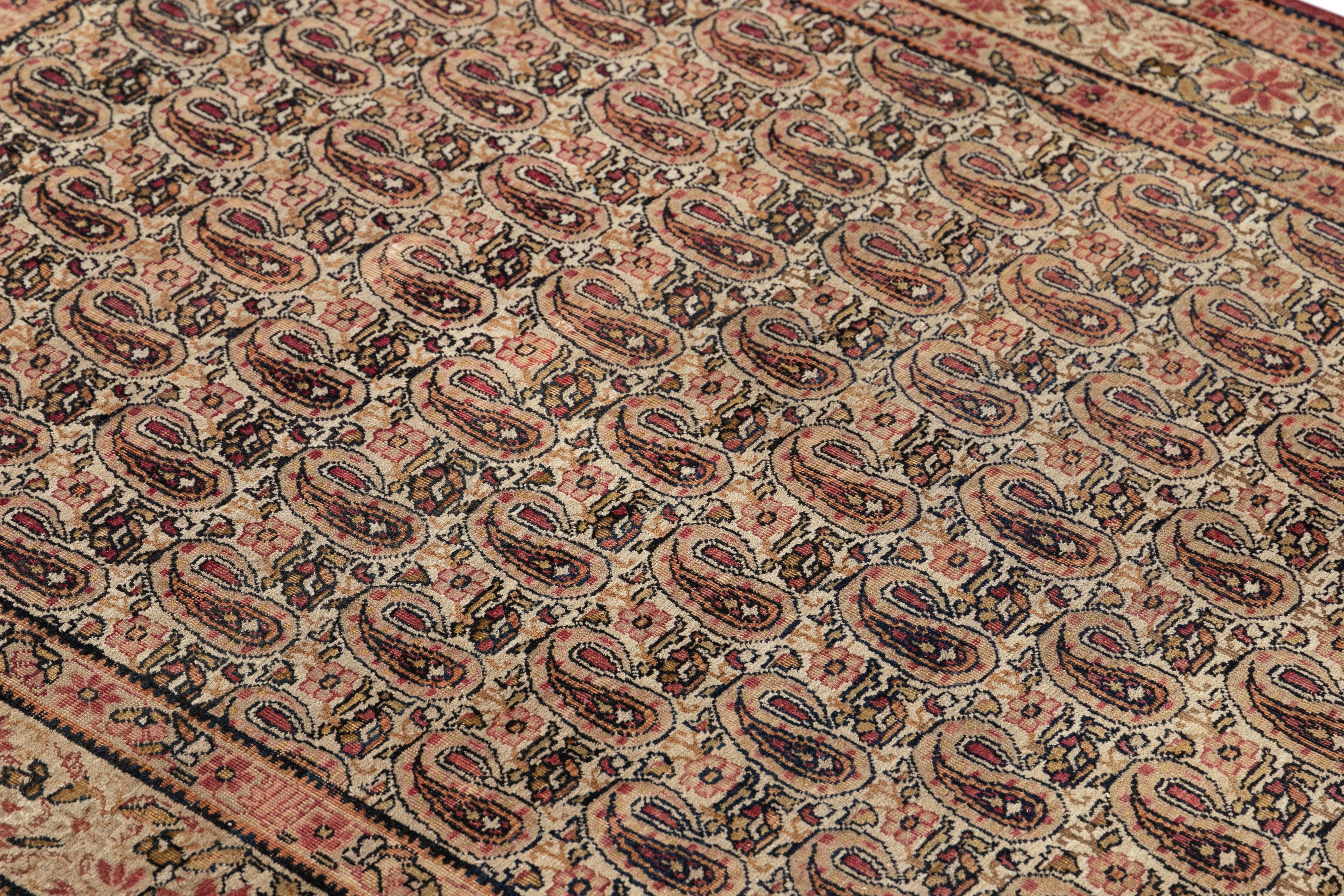 Late 19th Century Kerman Scatter Rug For Sale 5