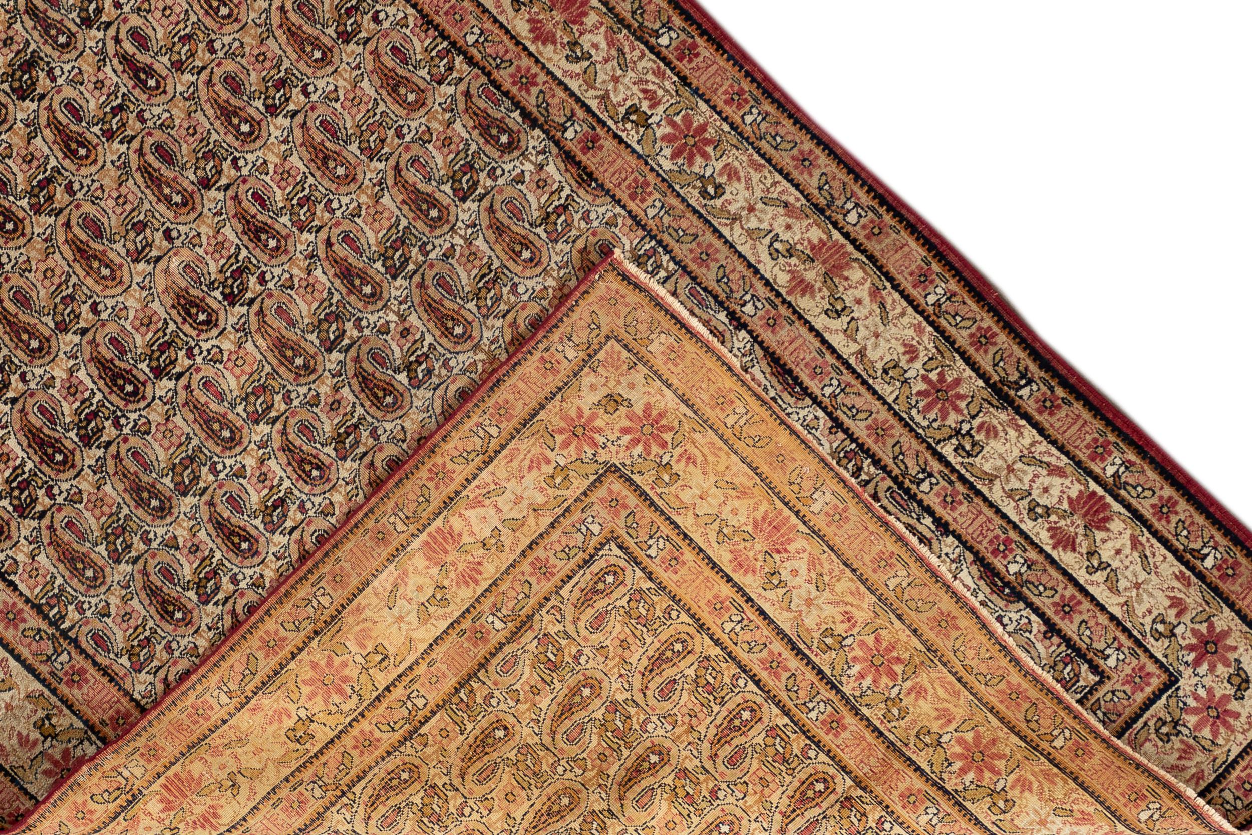 Late 19th century Kerman Scatter rug: 4'2