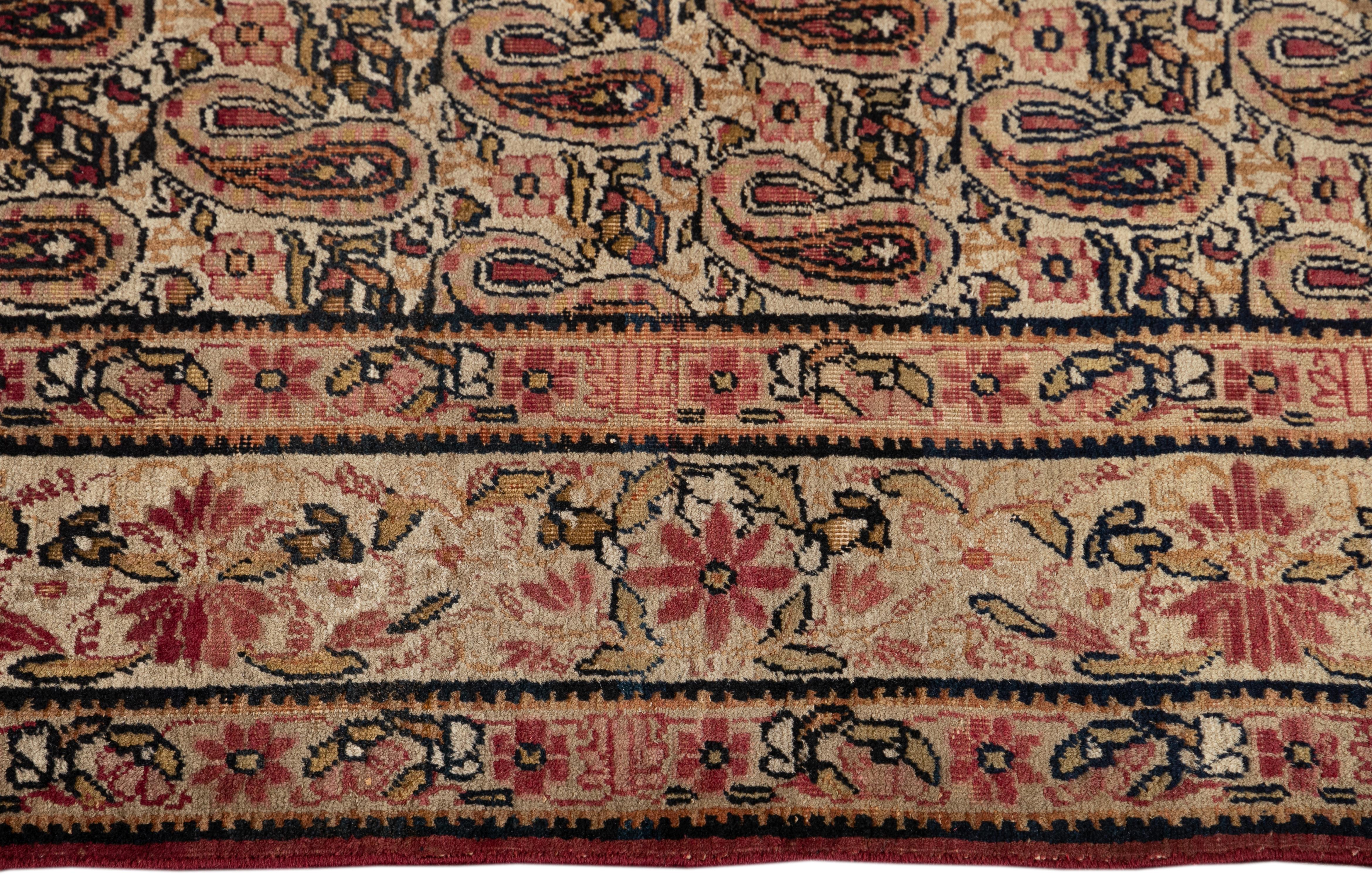 Late 19th Century Kerman Scatter Rug For Sale 1