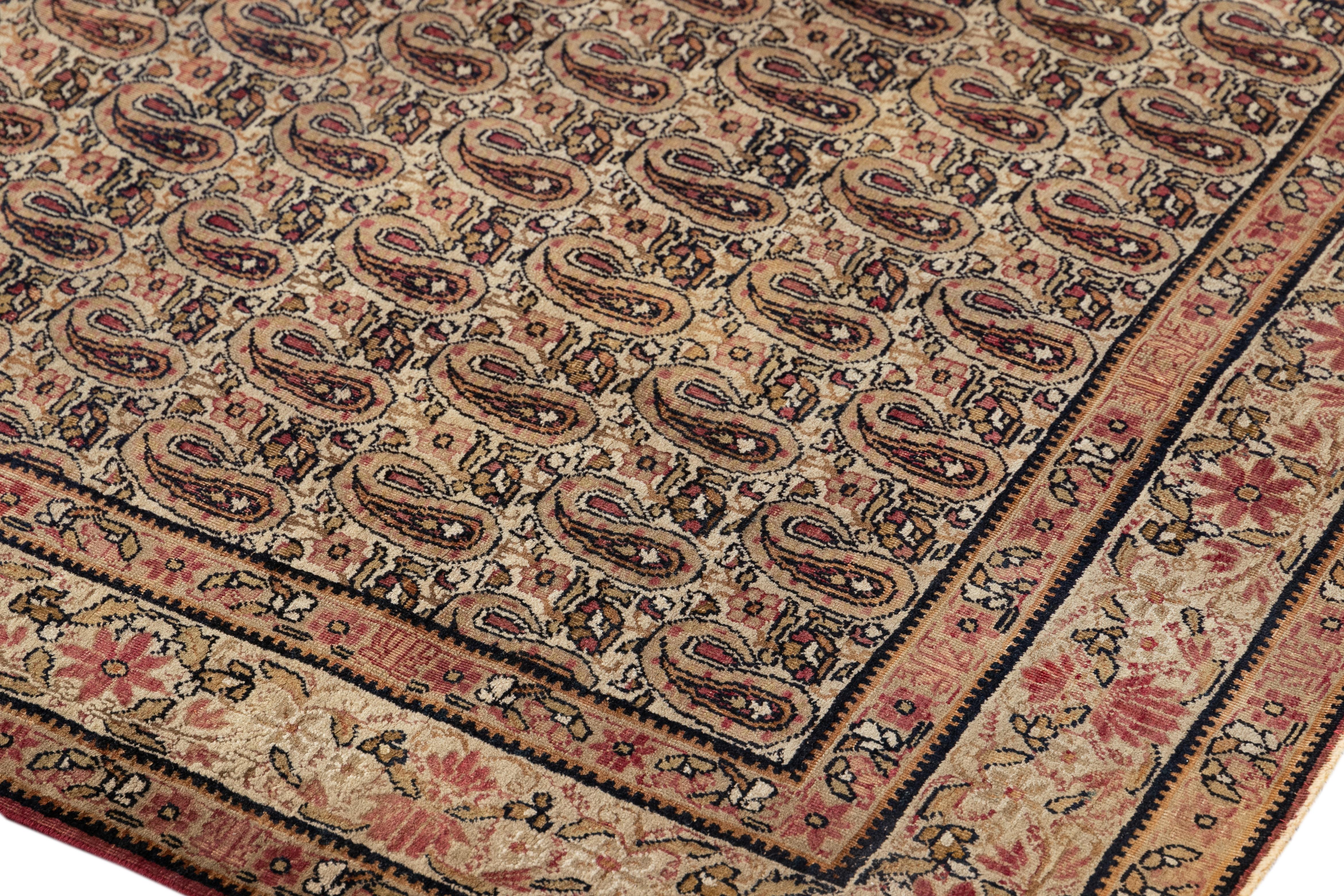 Tapis Kerman écraseux de la fin du XIXe siècle en vente 3