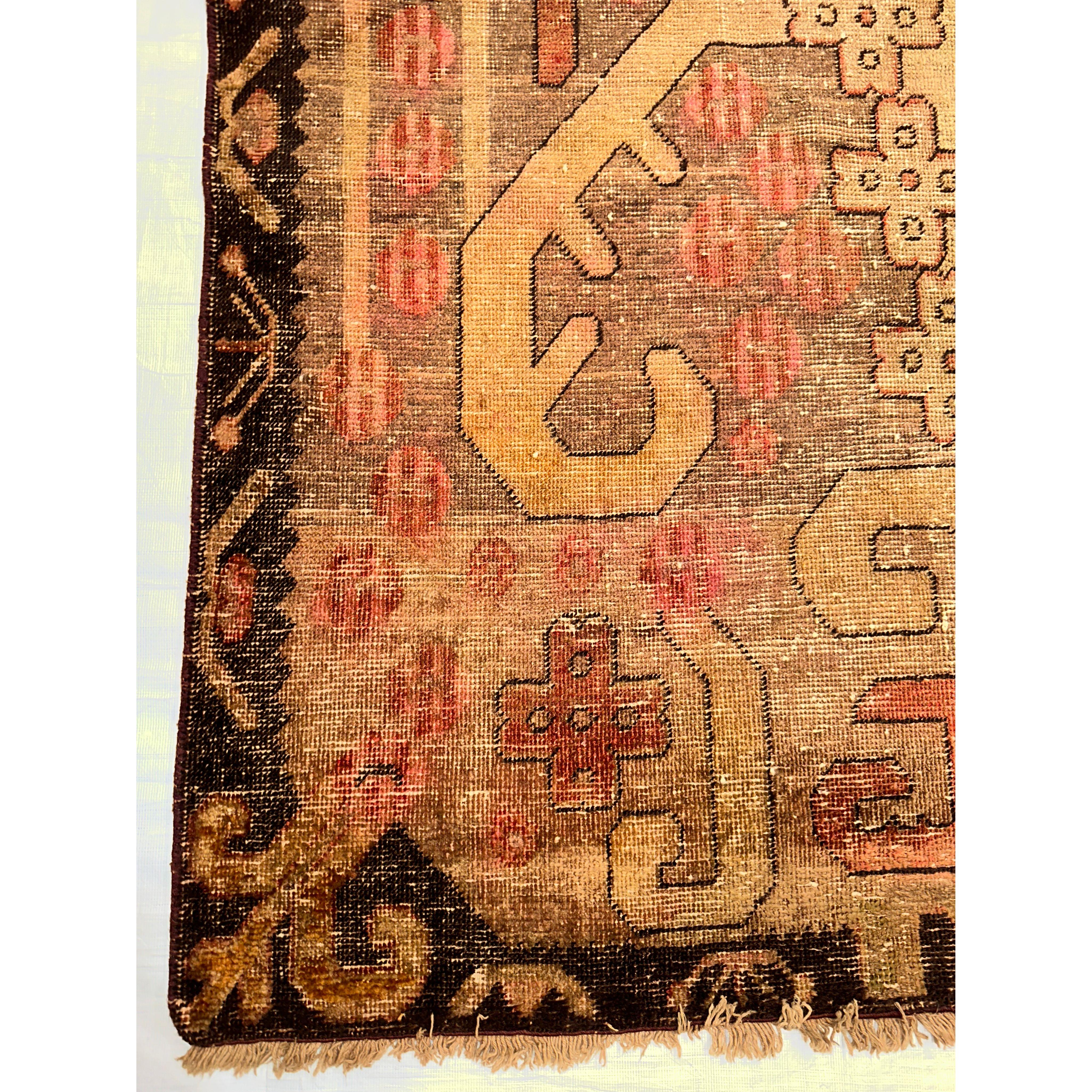 Khotan-Samarkand-Teppich aus dem späten 19. im Zustand „Gut“ im Angebot in Los Angeles, US