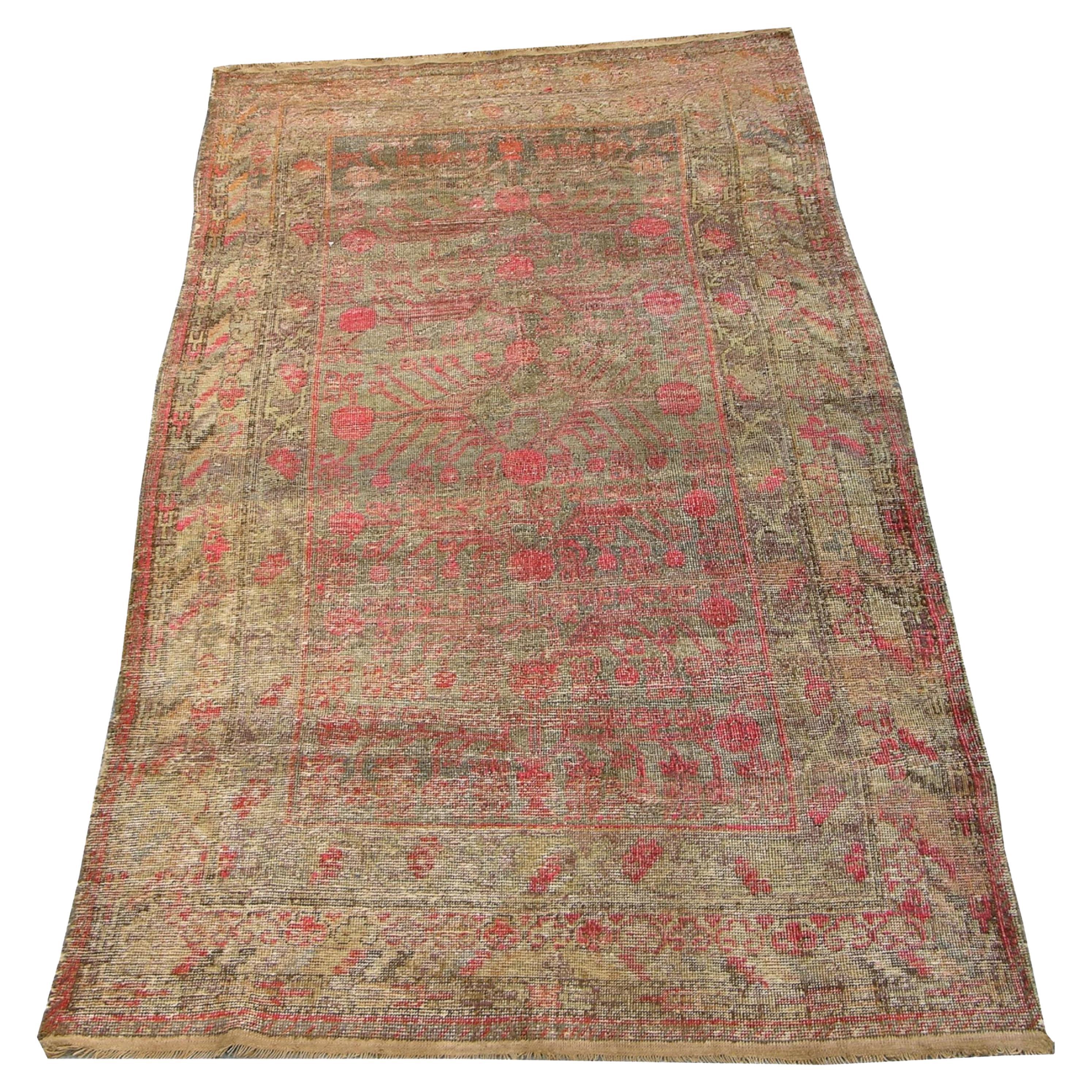 Khotan-Samarkand-Teppich aus dem späten 19. im Angebot