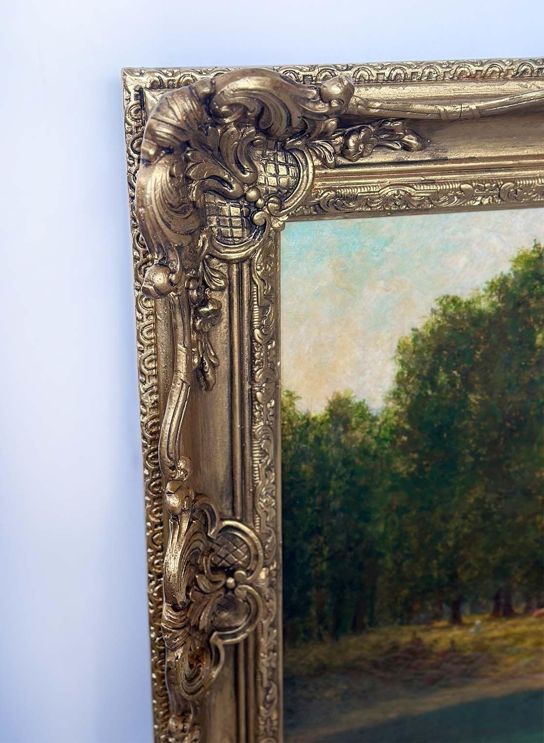 Wood Late 19th Century Landscape by C.J. Perry For Sale