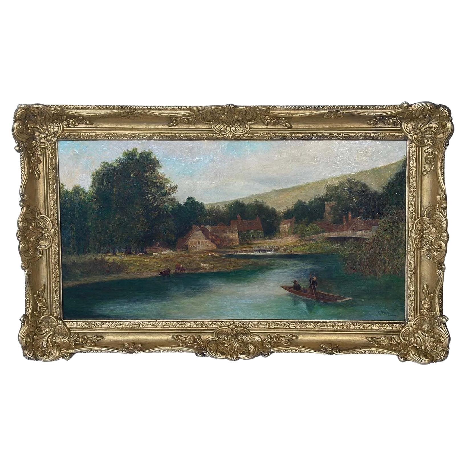 Landschaft aus dem späten 19. Jahrhundert von C.J. Perry im Angebot