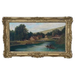 Antique Late 19th Century Landscape by C.J. Perry