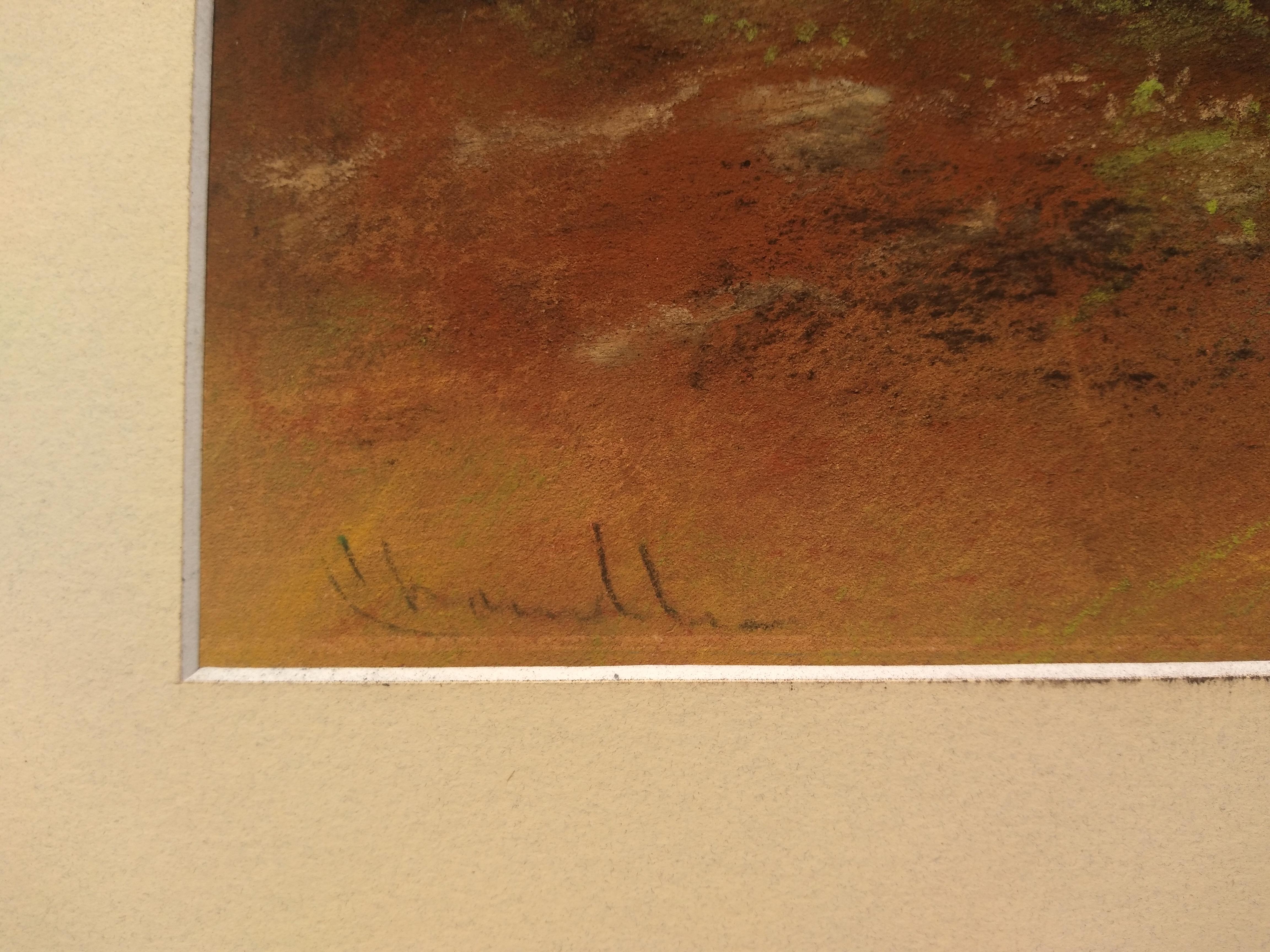 Hand-Painted Late 19th Century Landscape by William Henry Chandler  For Sale