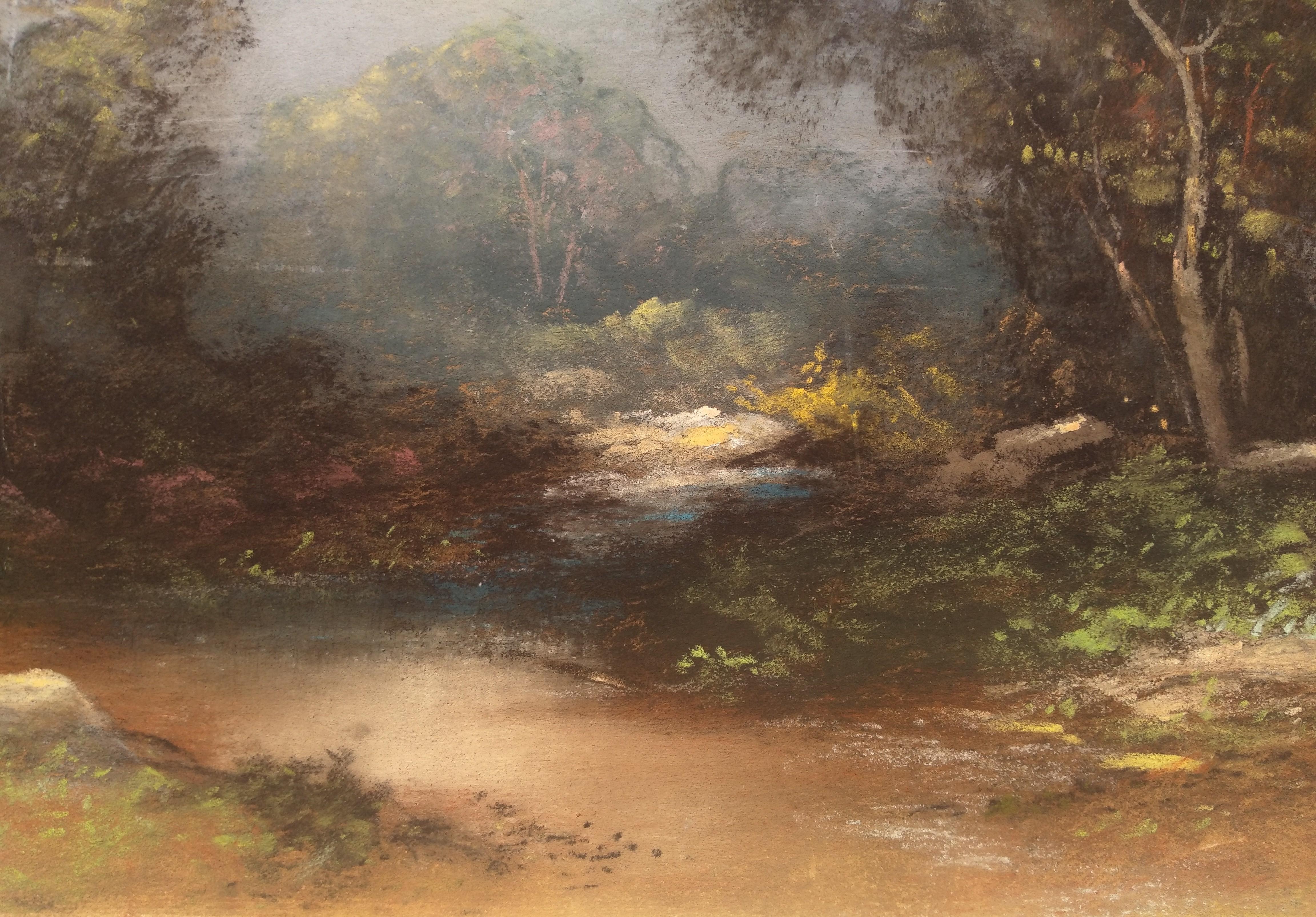 Landschaft aus dem späten 19. Jahrhundert von William Henry Chandler  im Zustand „Gut“ im Angebot in Pasadena, TX
