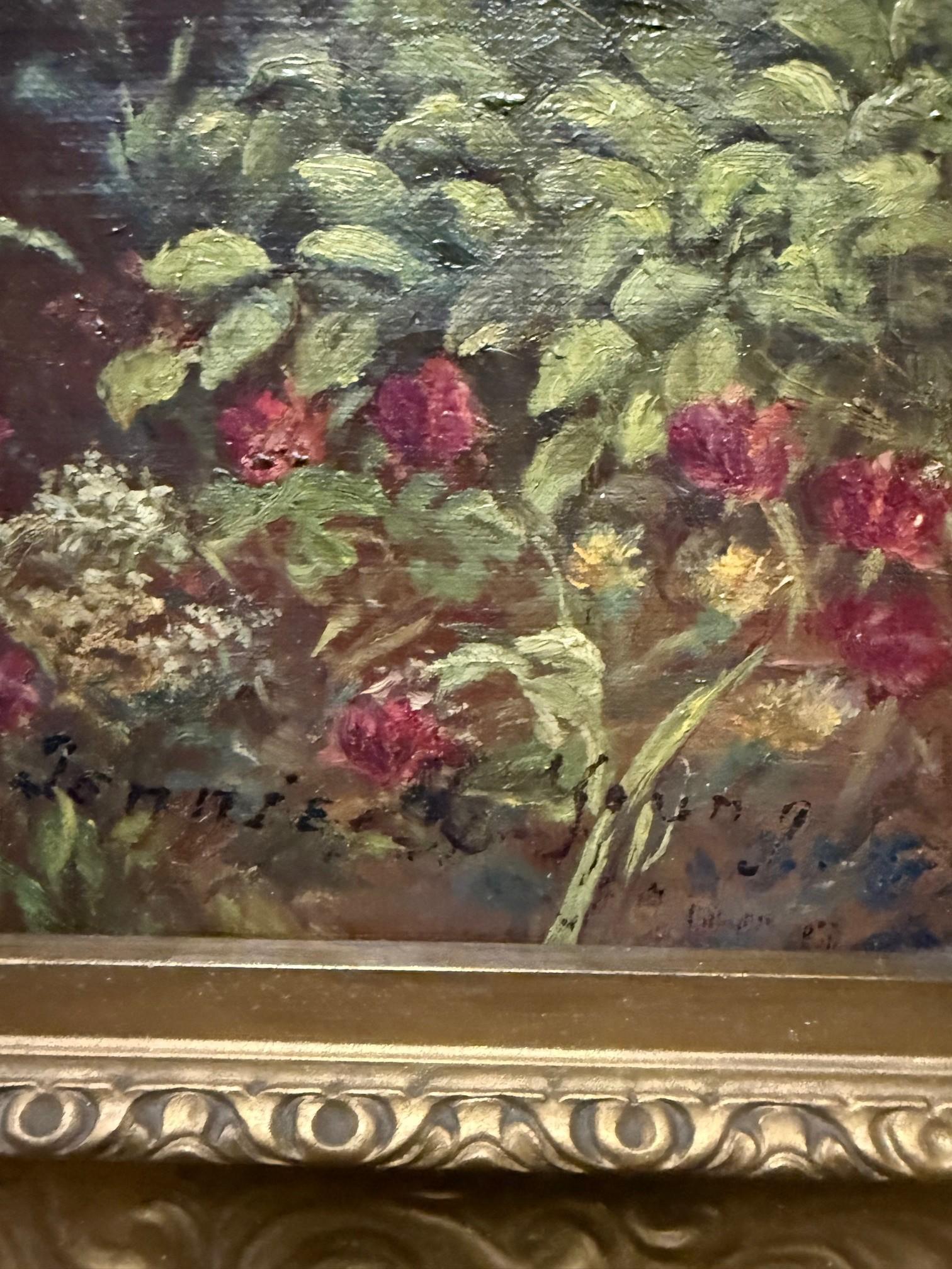 Ende des 19. Jahrhunderts Landschaftsgemälde Öl auf Leinwand Signiert Jennie Young Gerahmt im Angebot 6