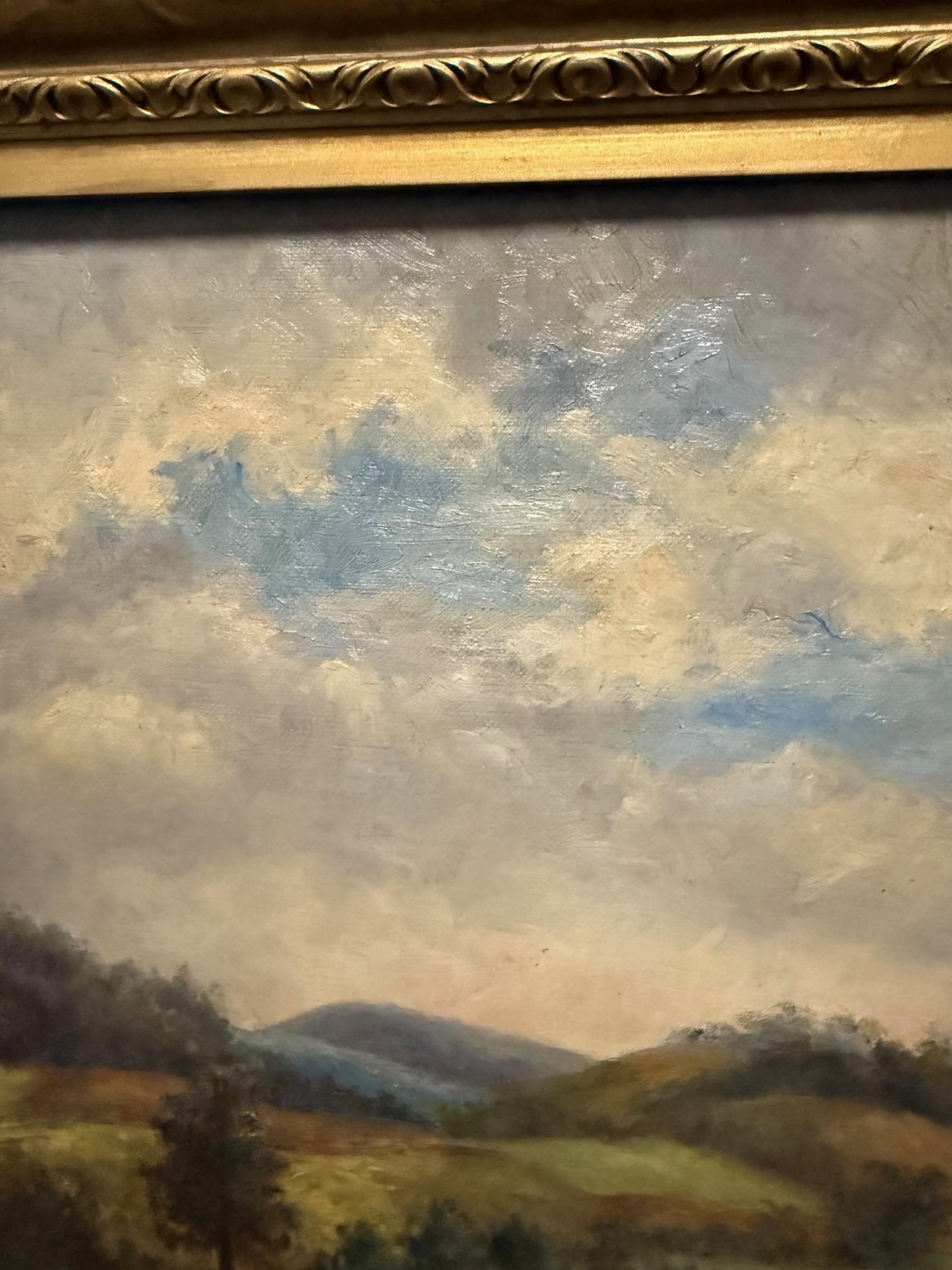 Ende des 19. Jahrhunderts Landschaftsgemälde Öl auf Leinwand Signiert Jennie Young Gerahmt im Angebot 3