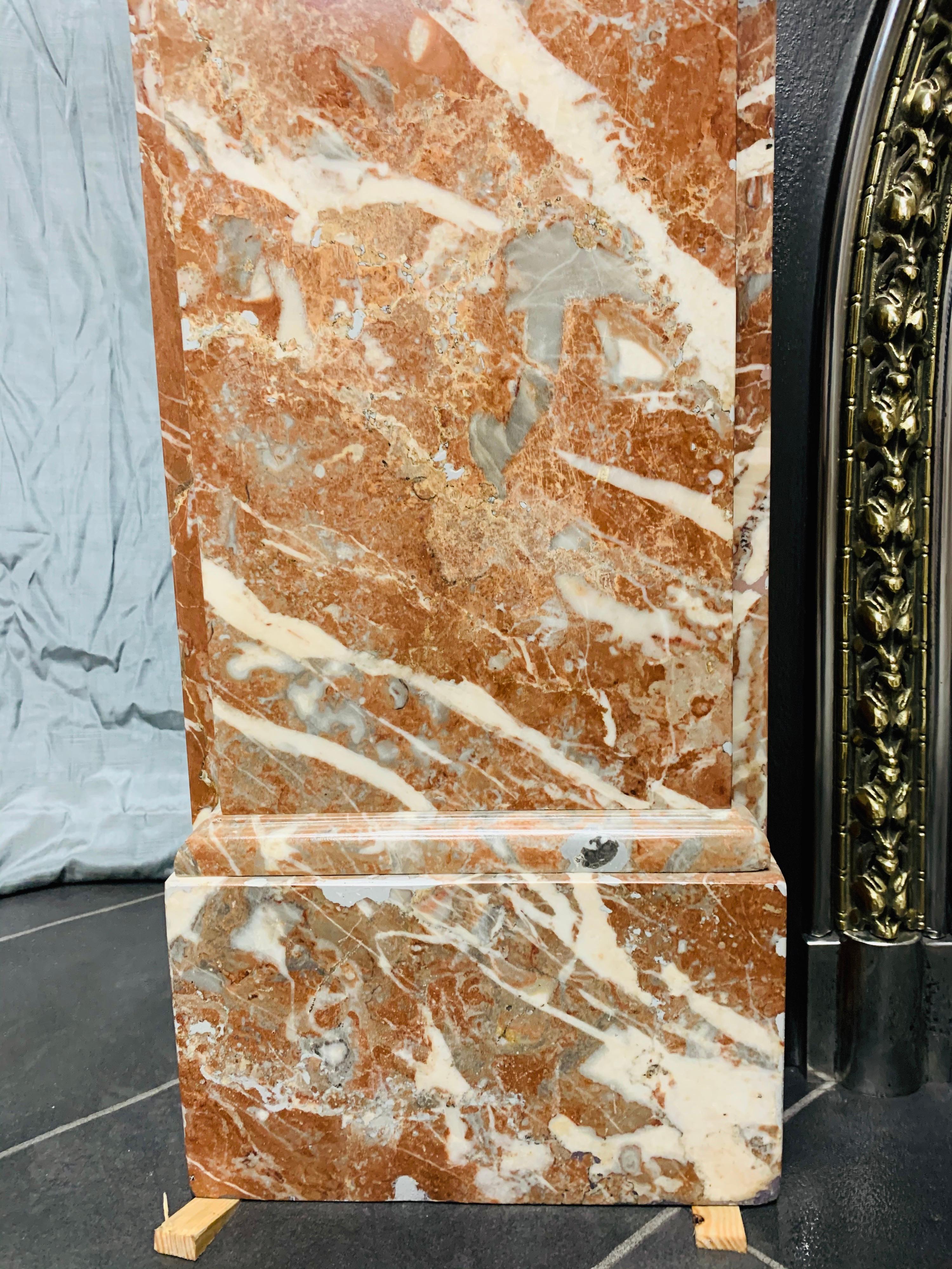 British Late 19th Century Languedoc Marble Corbel Fireplace Surround