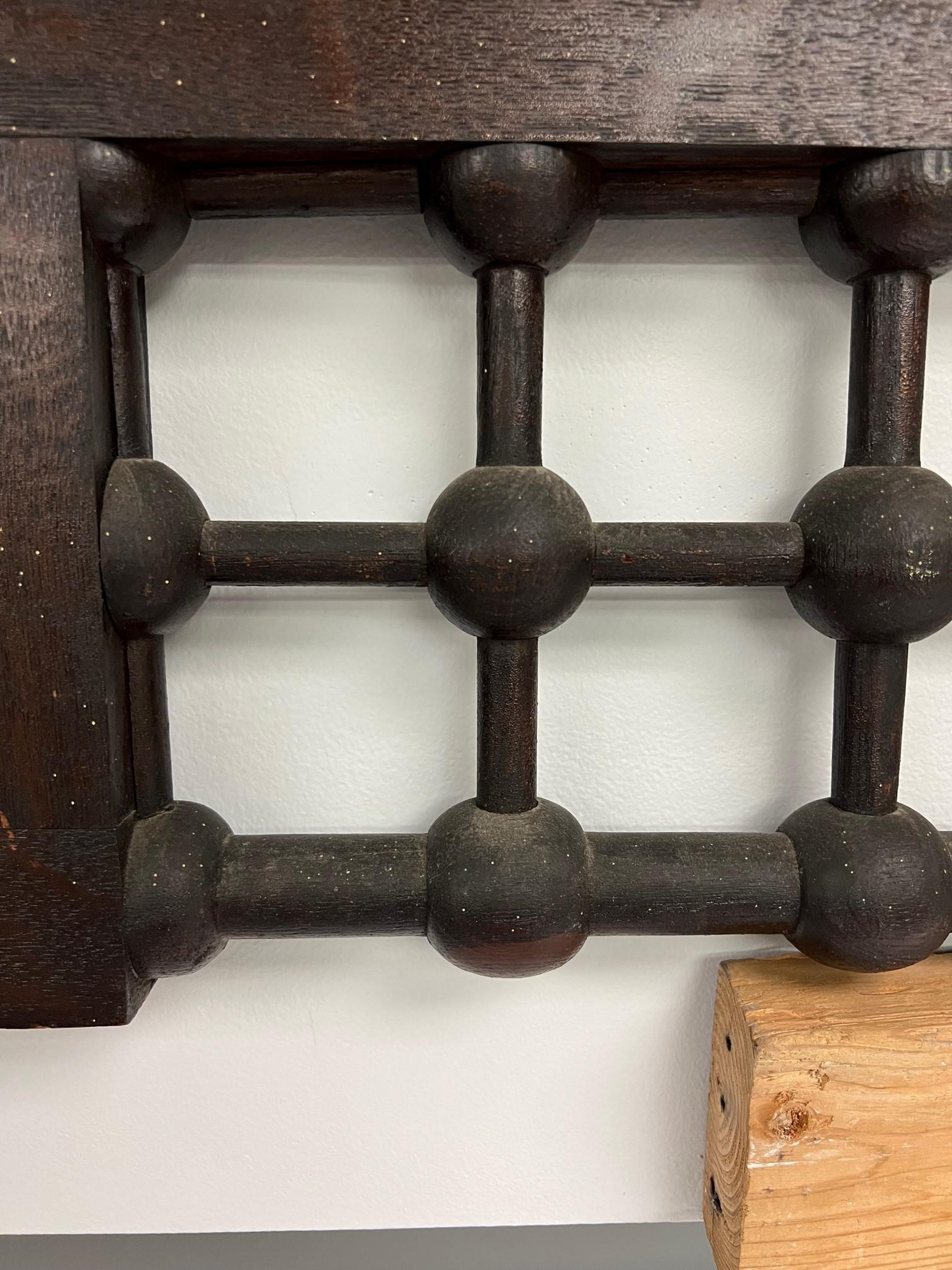 Late 19th Century Large Antique Victorian Oak Stick and Ball Fretwork For Sale 7