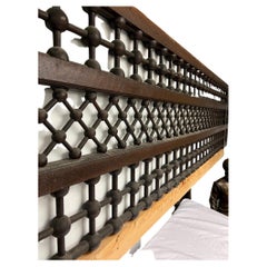 Late 19th Century Large Antique Victorian Oak Stick and Ball Fretwork