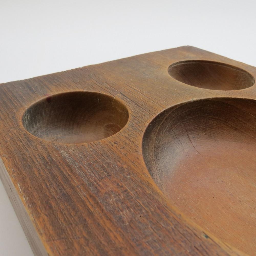 Late 19th Century Large Antique Walnut chunky Coin Cash drawer tray Bowl In Good Condition In Stow on the Wold, GB