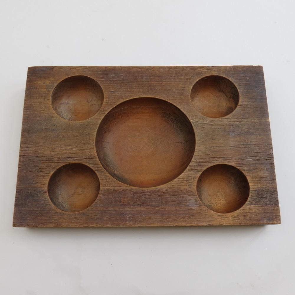 Late 19th Century Large Antique Walnut chunky Coin Cash drawer tray Bowl For Sale 2