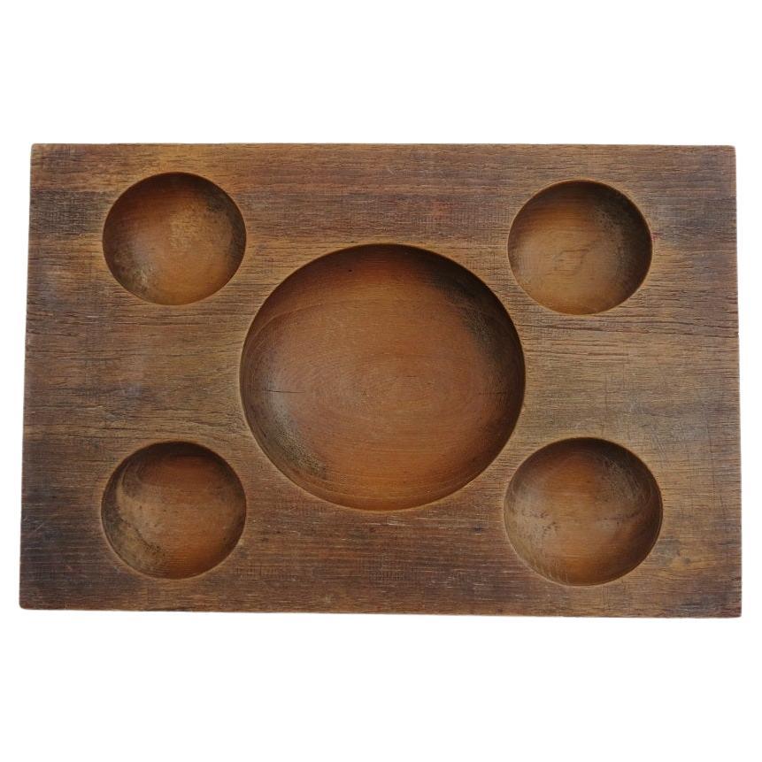 Late 19th Century Large Antique Walnut chunky Coin Cash drawer tray Bowl For Sale