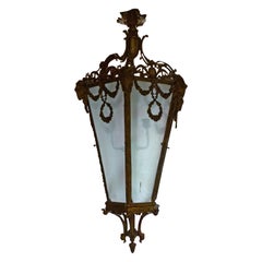 Late 19th Century Large Bronze Pendant Lamp