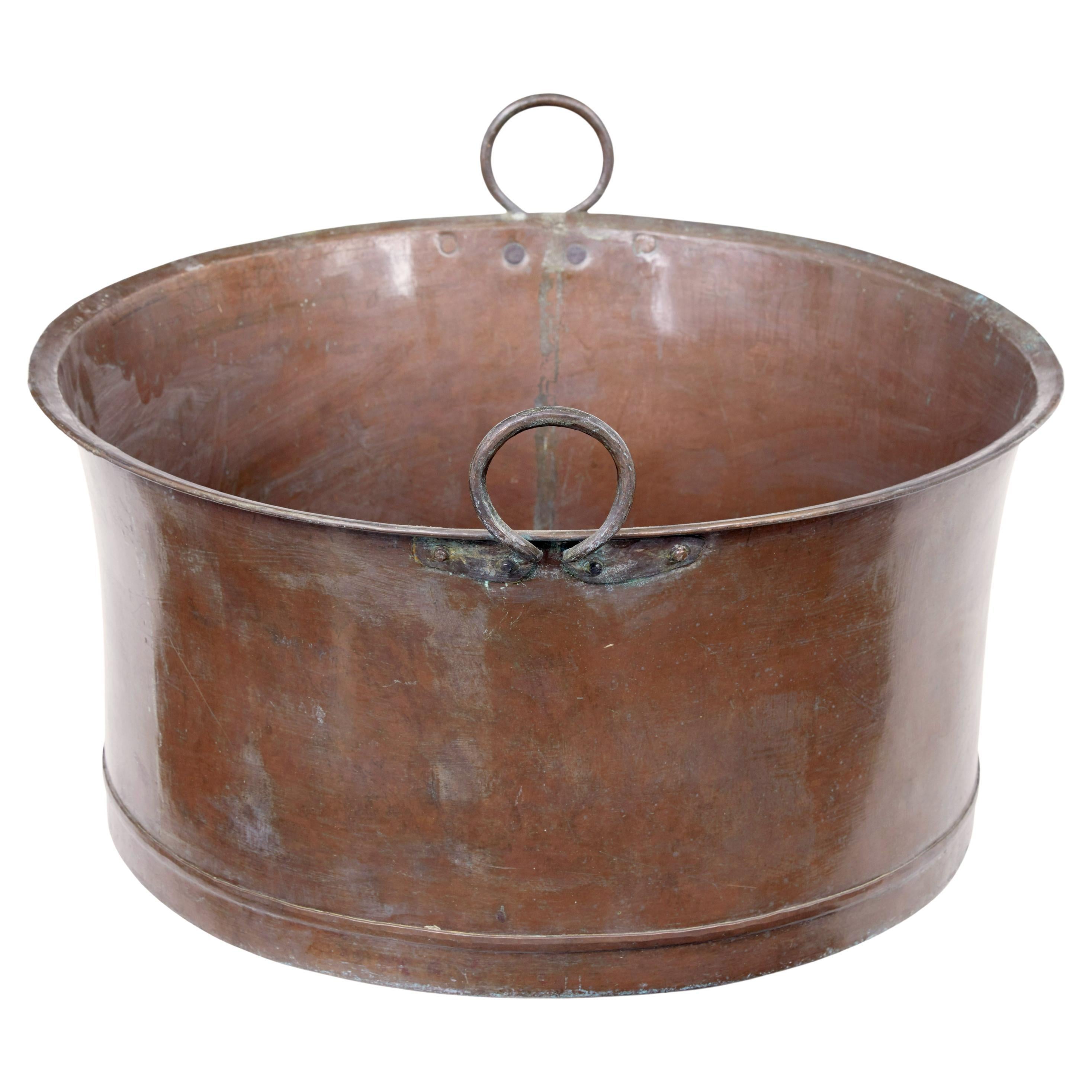 Late 19th Century, Large Copper Cooking Vessel