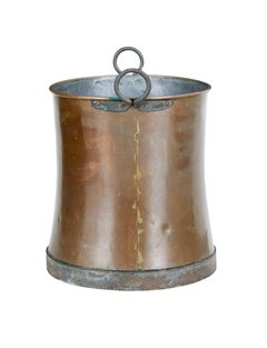 Late 19th Century Large Copper Log Bin