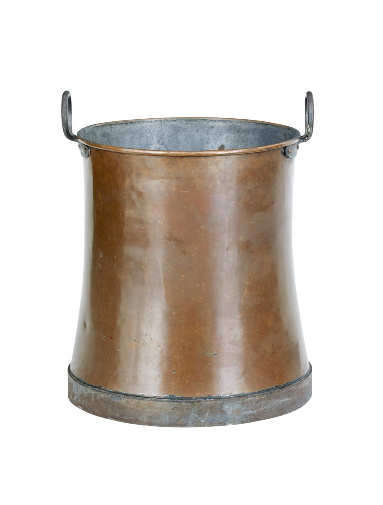 Late 19th Century Large Copper Log Bin at 1stDibs