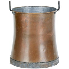 Late 19th Century Large Copper Log Bin