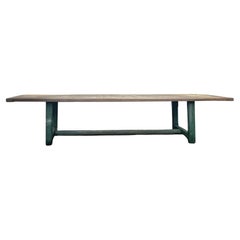 Late 19th Century Large Farm Table Industrial Style