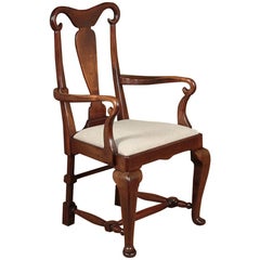 Antique Late 19th Century Large Mahogany Armchair