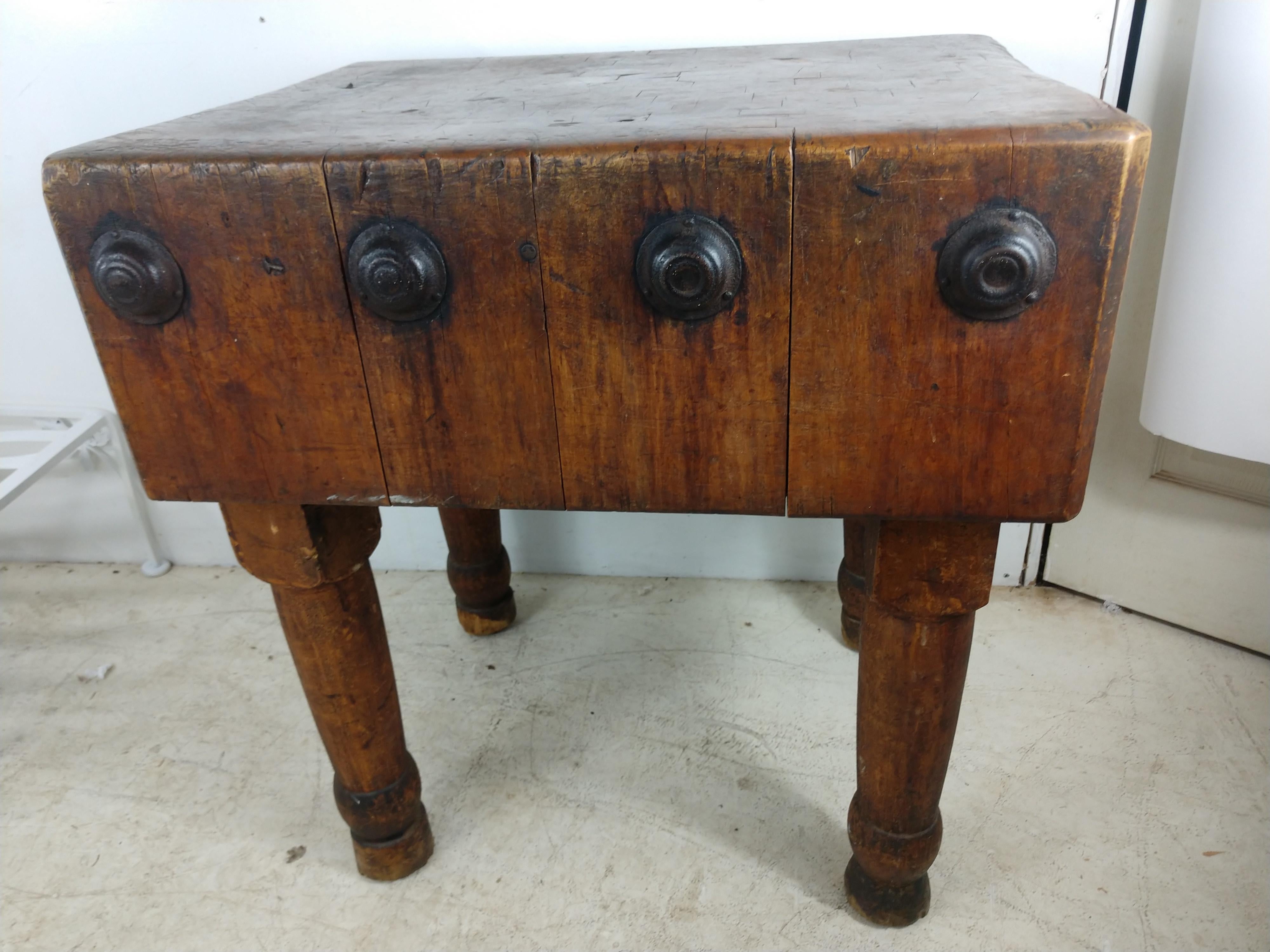 Early 20th Century Late 19th Century Large Maple Butcher Block Table