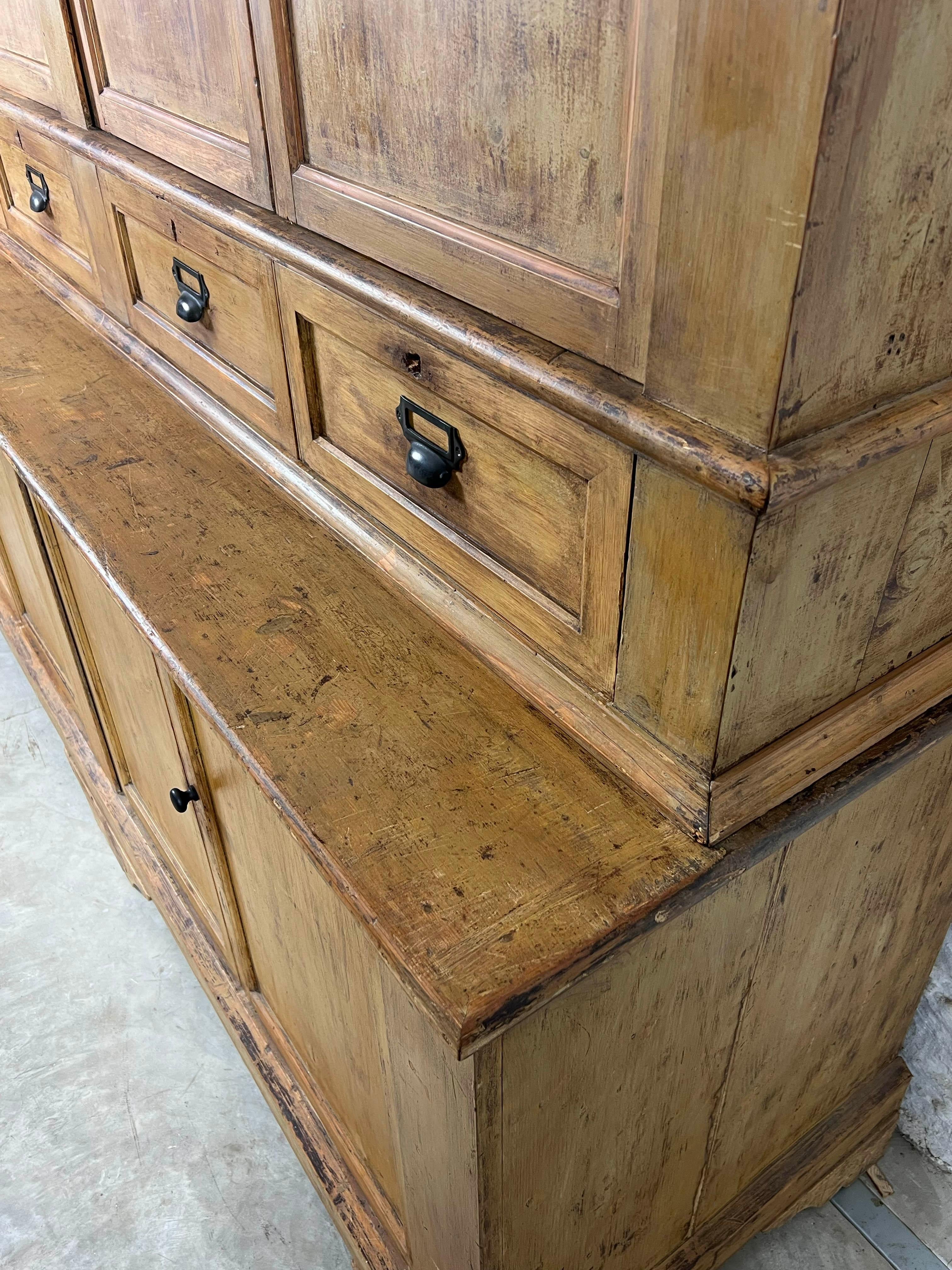 Late 19th Century Large Painted Italian Cupboard For Sale 4