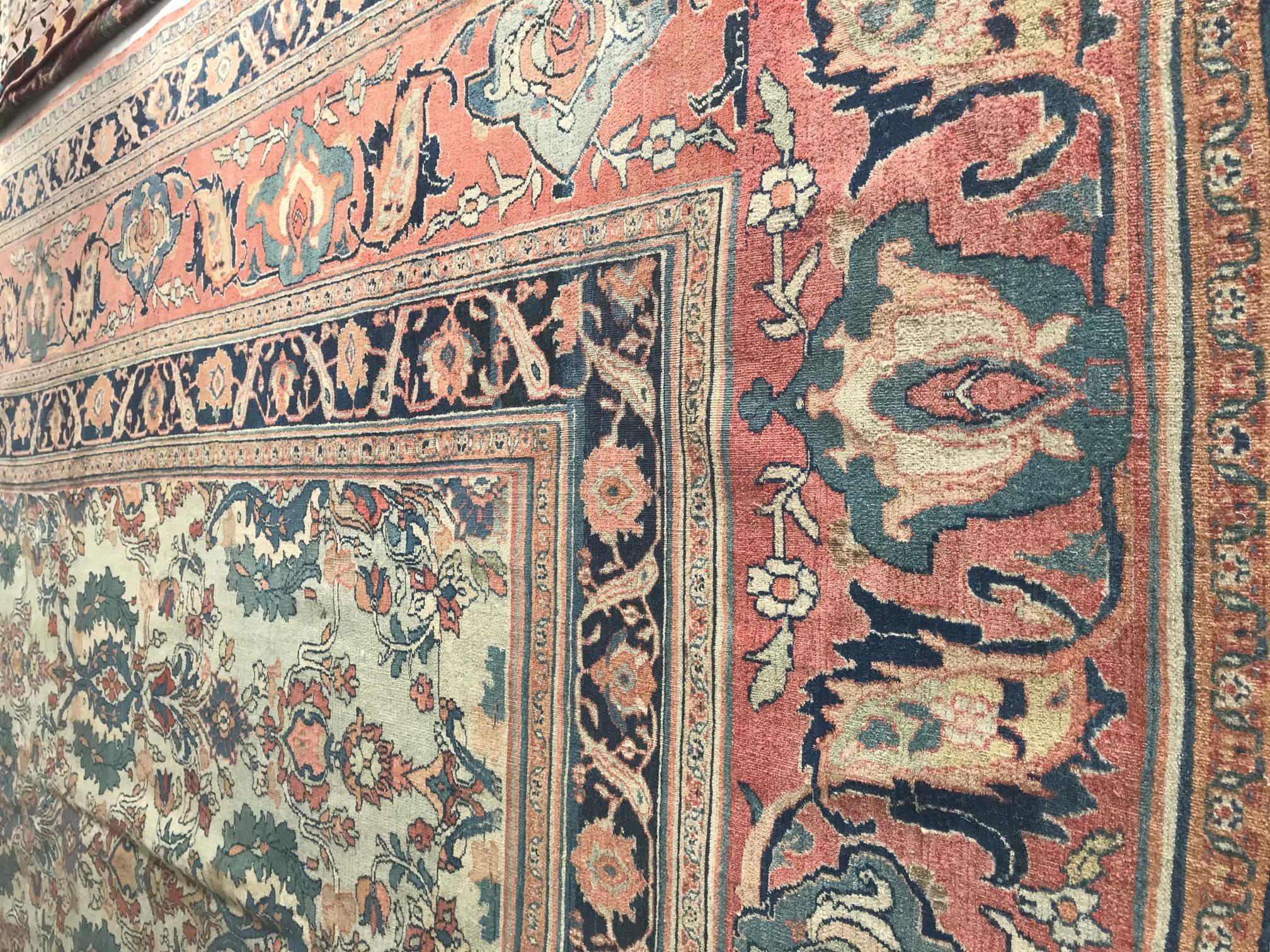 Late 19th Century Large Persian Khorassan Rug For Sale 5