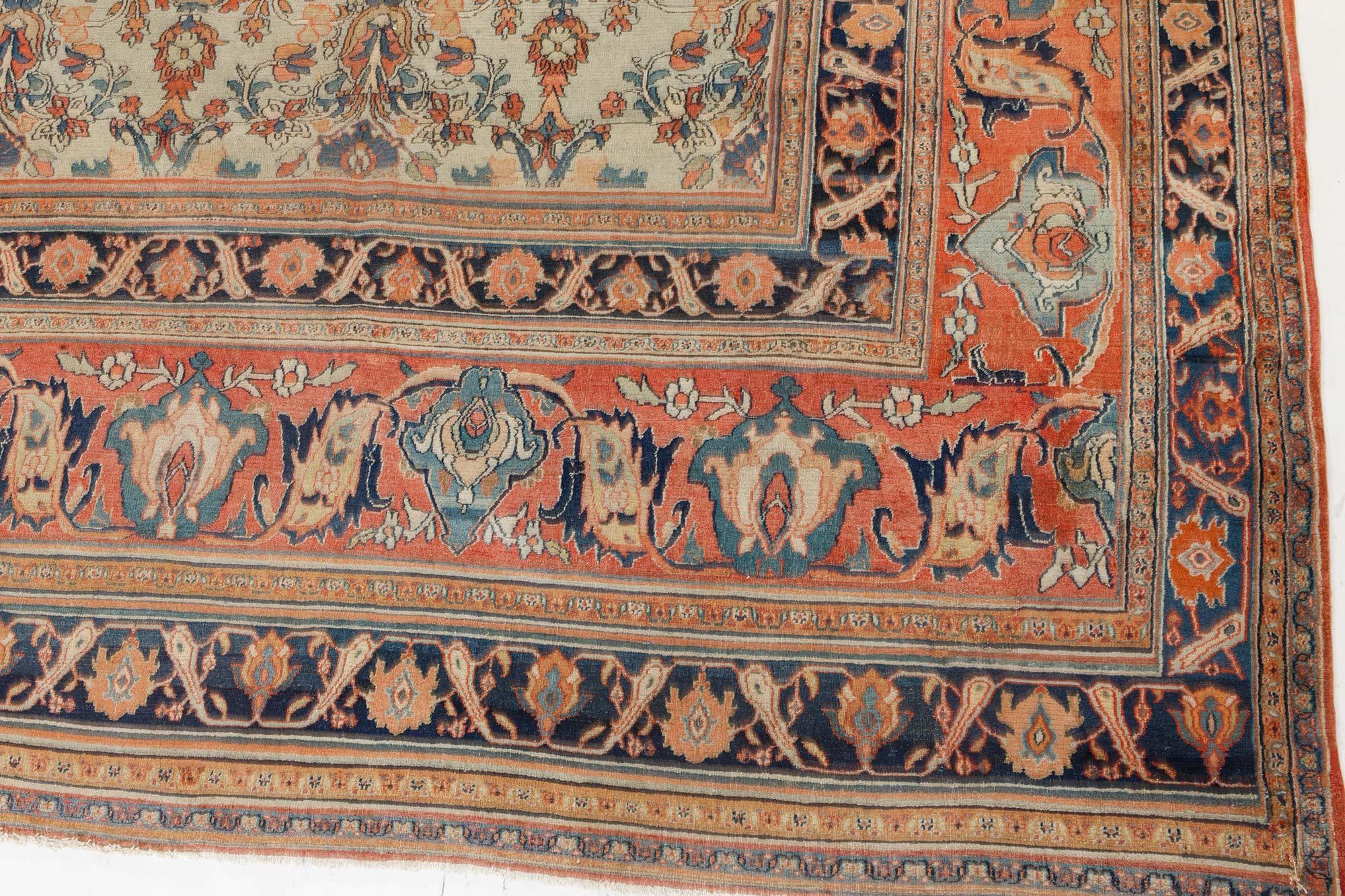 Late 19th Century Large Persian Khorassan Rug For Sale 2