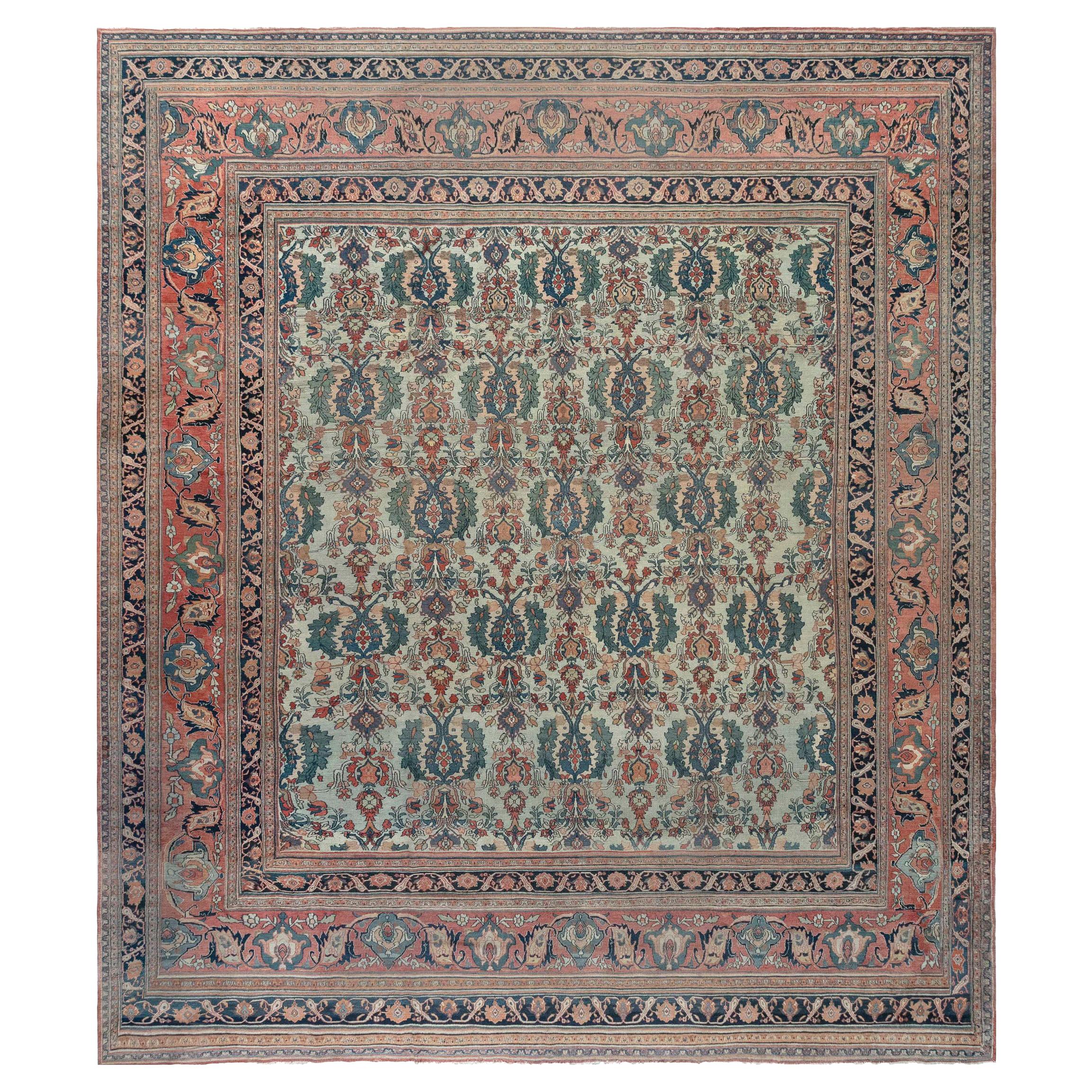 Late 19th Century Large Persian Khorassan Rug