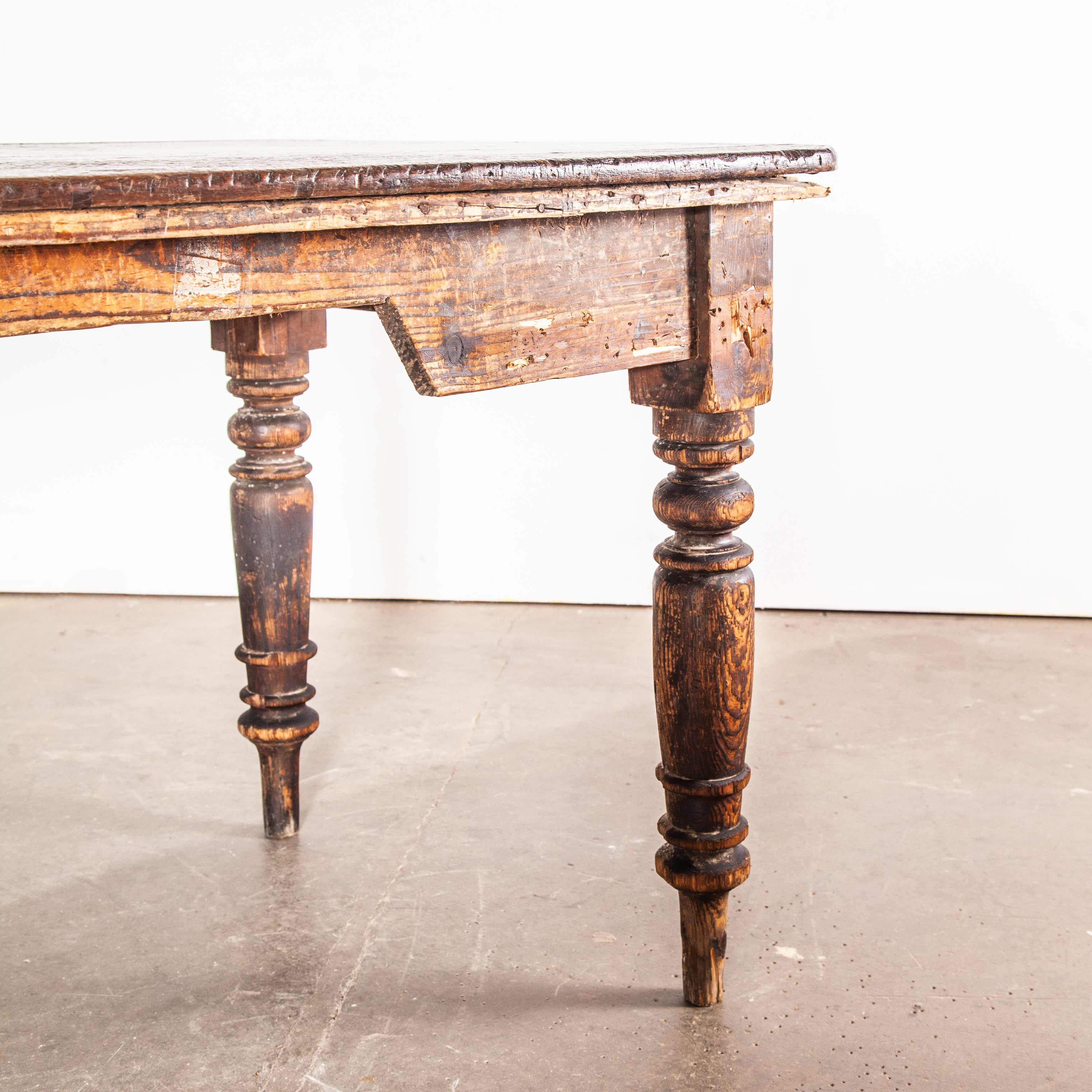 Late 19th Century Large Rectangular Ebonised Dining Table 2