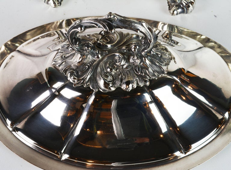 Late 19th Century Large Silver Plate Rococo Style Turreen by James Dixon & Sons 3