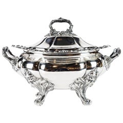 Late 19th Century Large Silver Plate Rococo Style Turreen by James Dixon & Sons