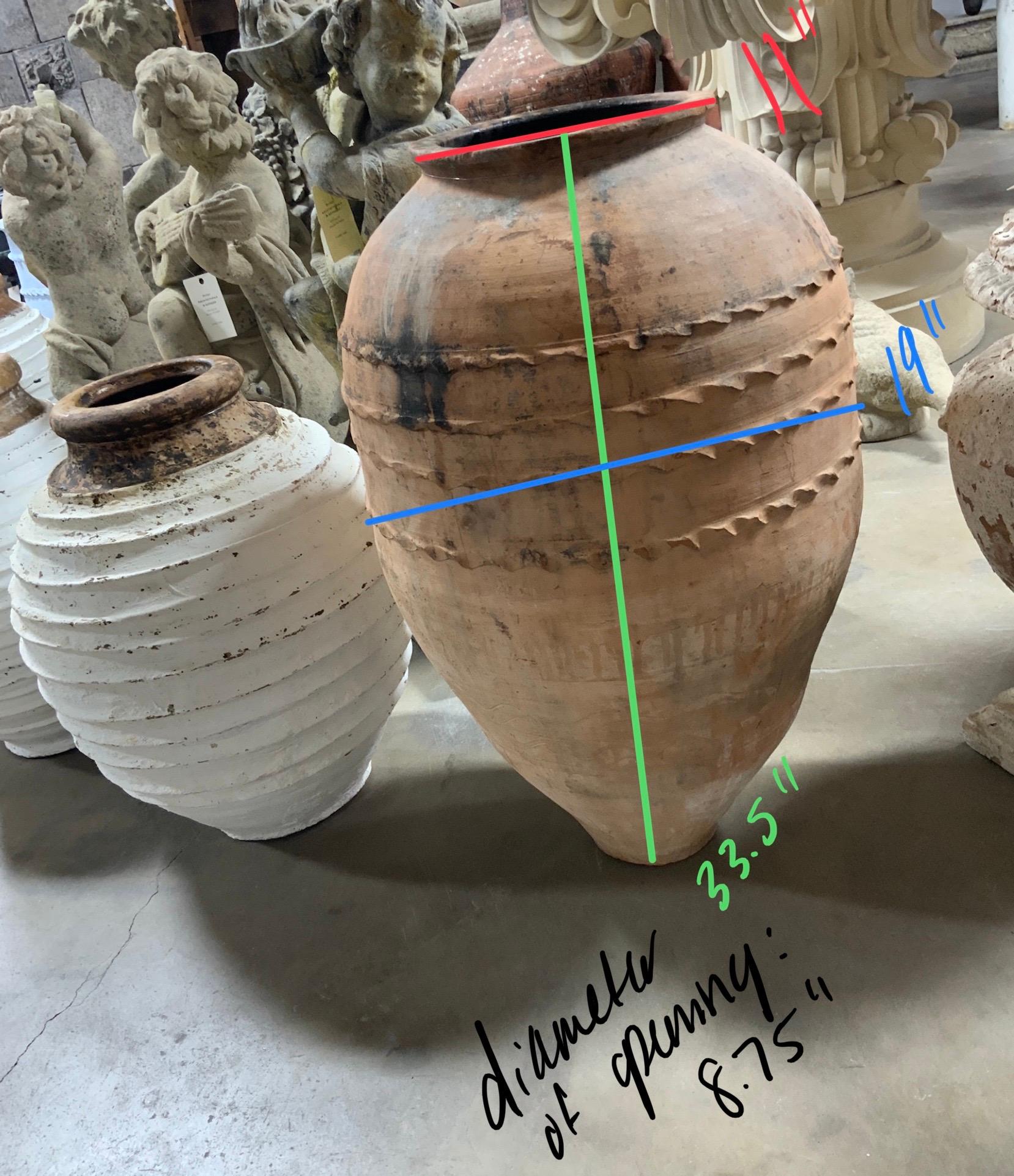 Late 19th Century Large Terracotta Vessel In Good Condition For Sale In Dallas, TX