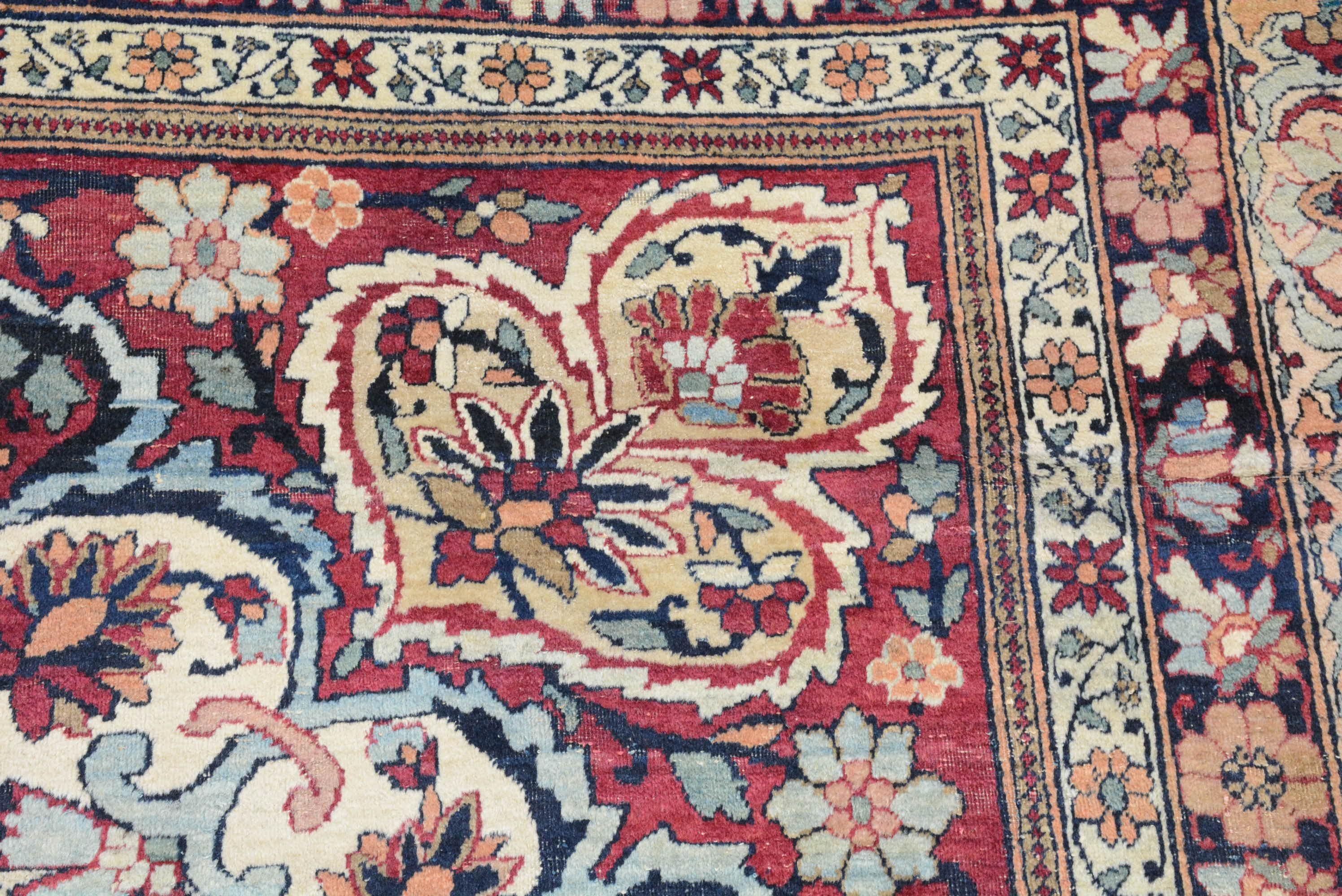 Persian Late 19th Century Lavar Kerman Carpet For Sale