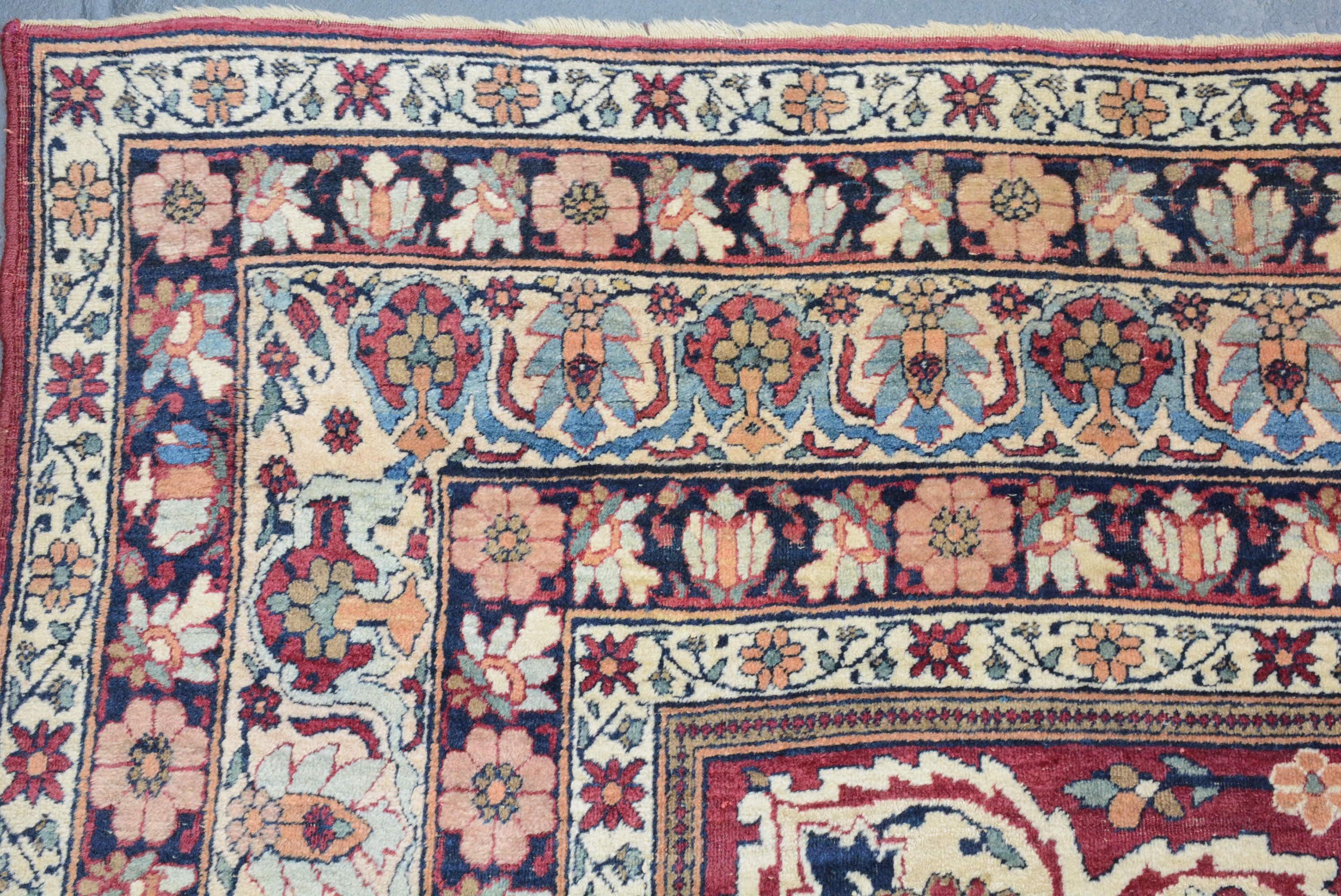 Woven Late 19th Century Lavar Kerman Carpet For Sale