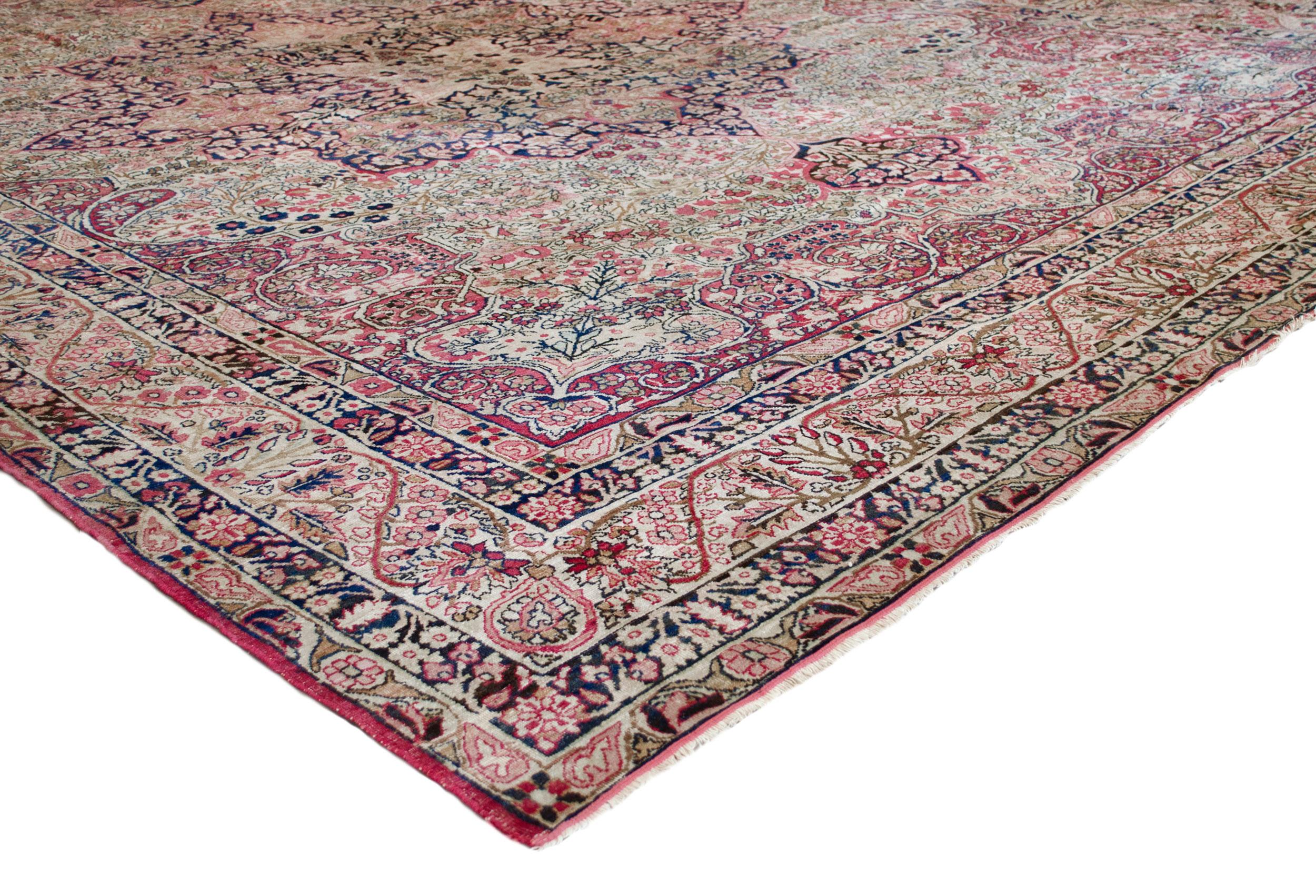 Kirman Late 19th Century Lavar Kerman Rug South East Persia For Sale