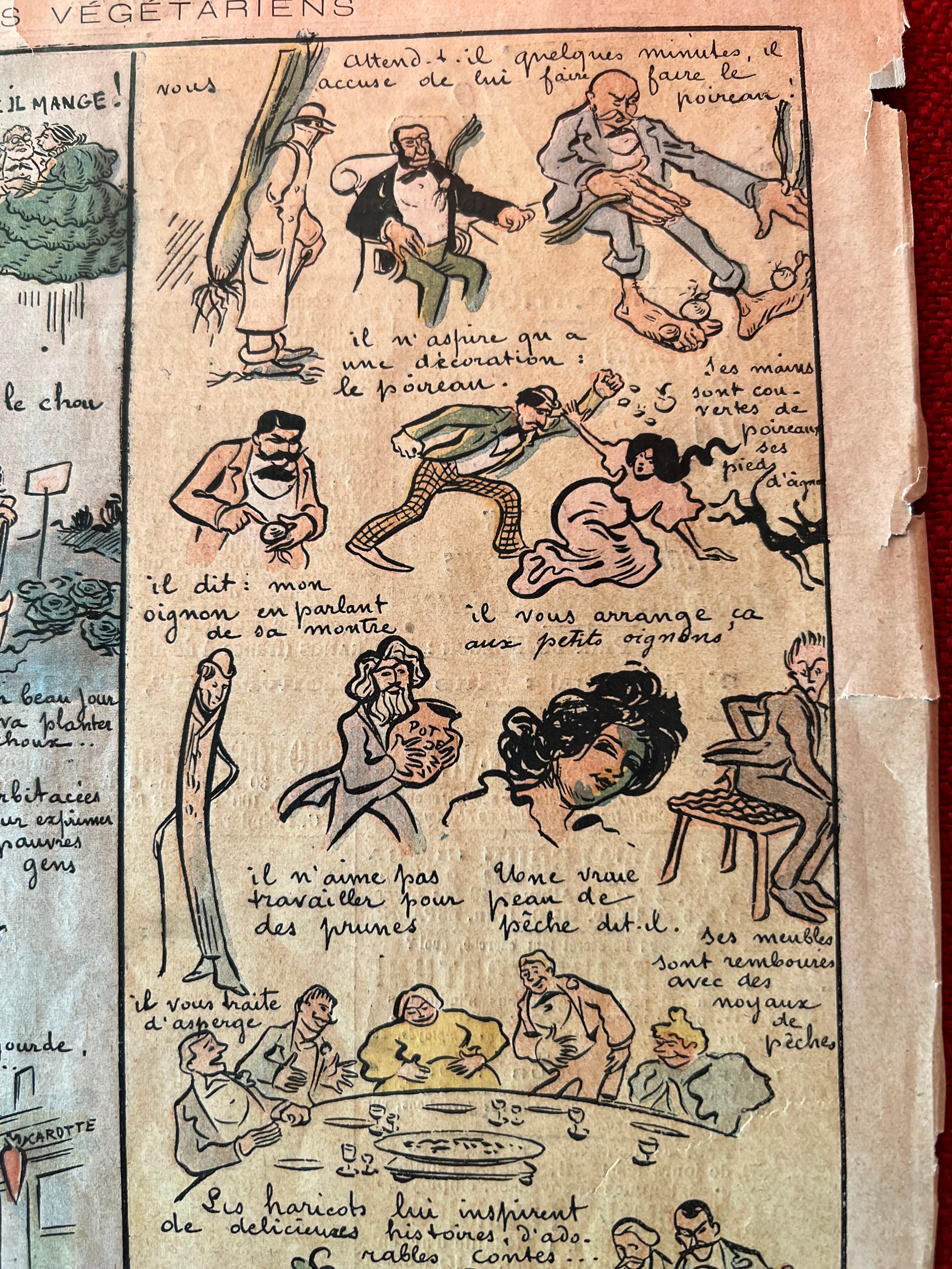 Couvertures de magazines originales « Le Rire » de la fin du XIXe siècle dans des cadres dorés, lot de 2 en vente 5
