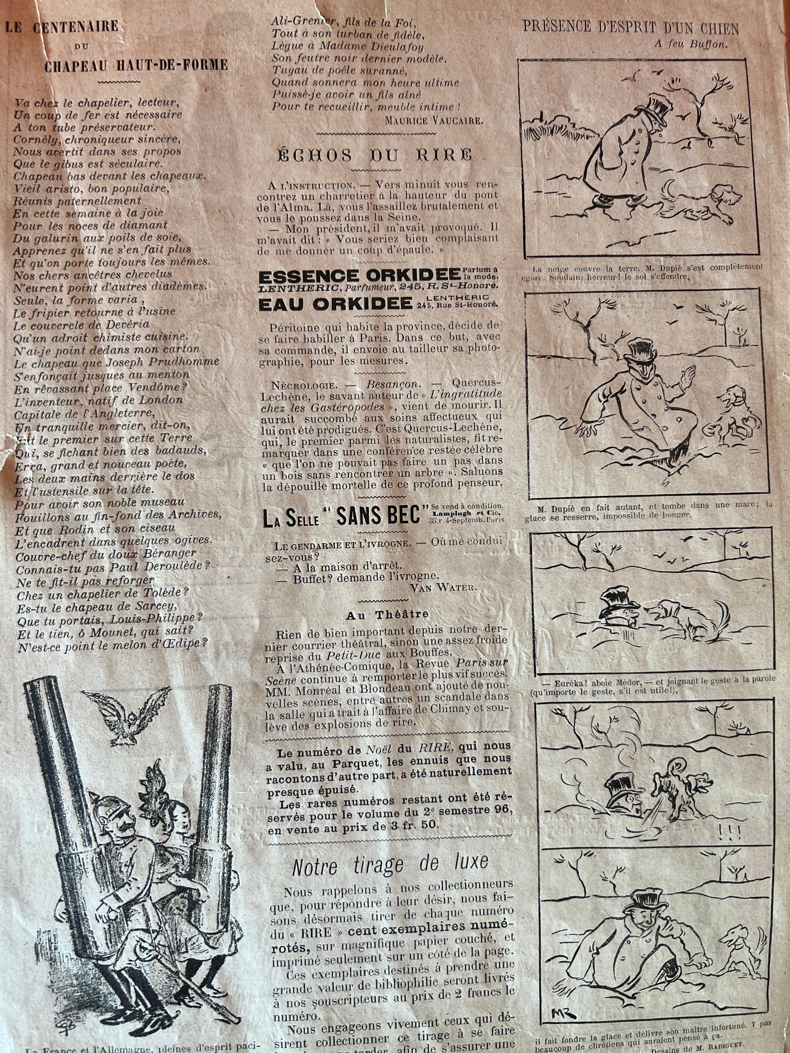 Couvertures de magazines originales « Le Rire » de la fin du XIXe siècle dans des cadres dorés, lot de 2 en vente 8