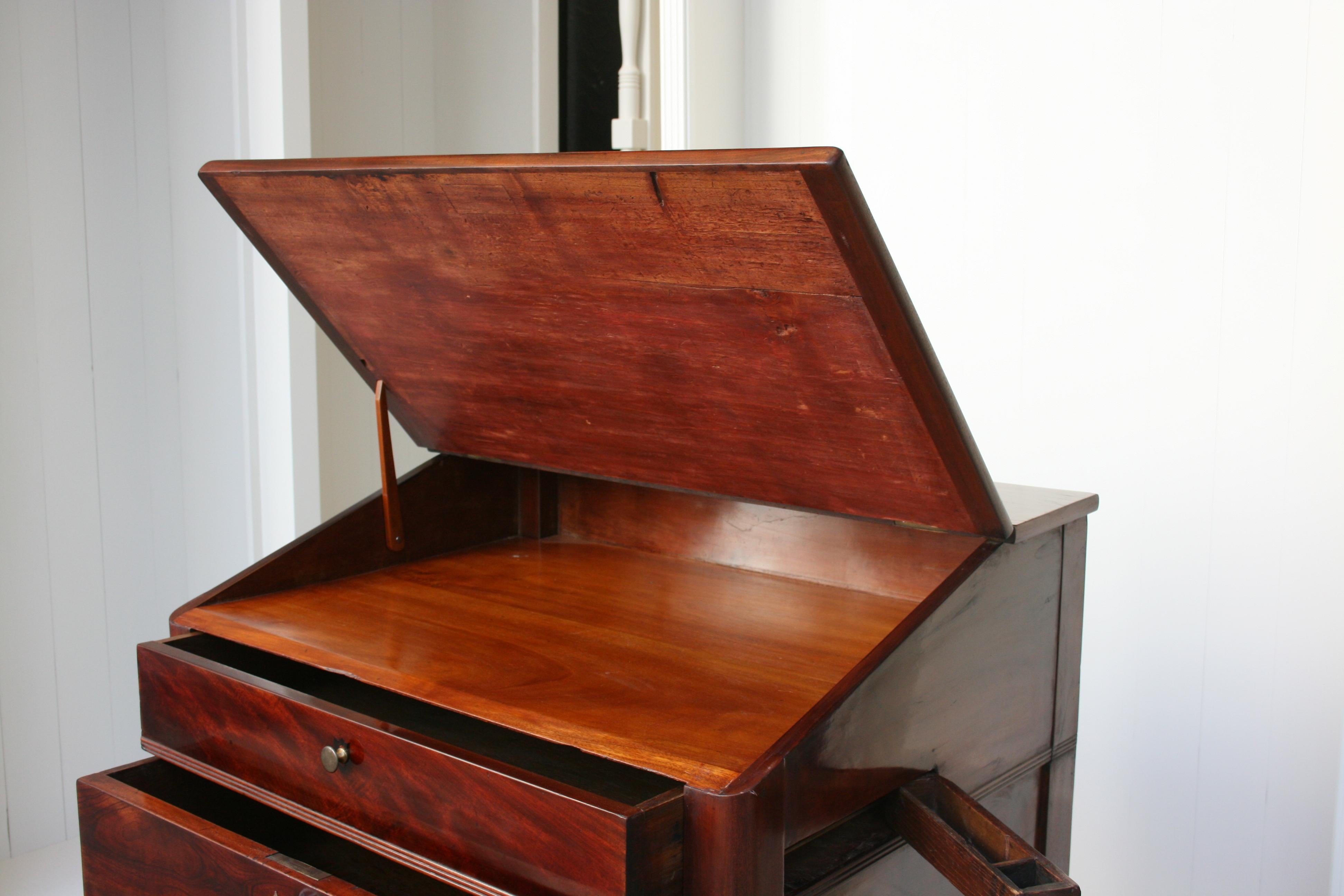 Late 19th Century Lectern / High Desk, Mahogany Shellac Polished 4