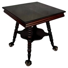 Late 19th Century Library Side Table With Ball And Claw Feet