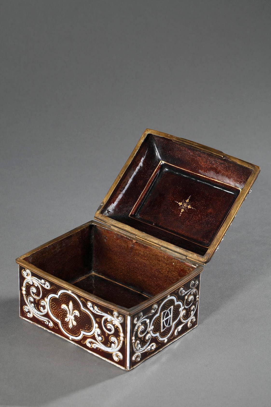 Renaissance Late 19th Century Limoges Enamel Keepsake Box For Sale