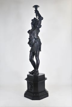 Late 19th Century Live Size Renaissance Revival Italian Figural Carved Sculpture
